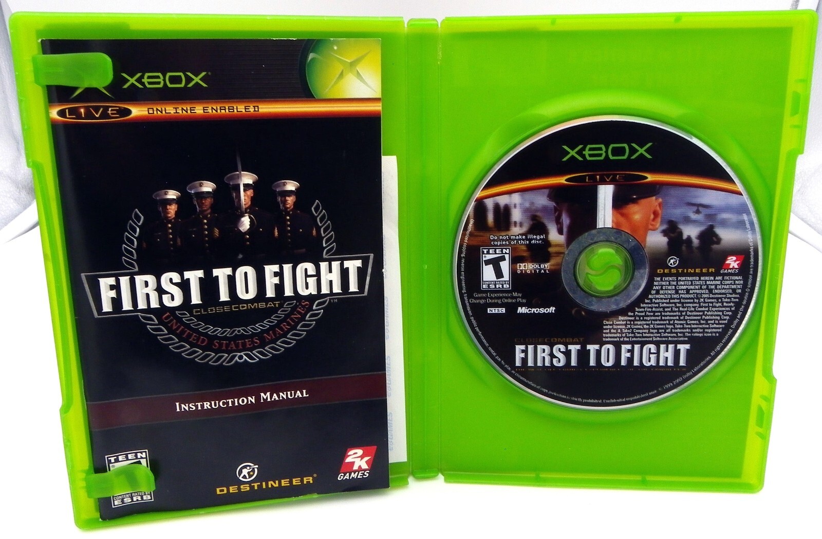 Complete Close Combat: First to Fight United States Marines Microsoft Xbox 2005