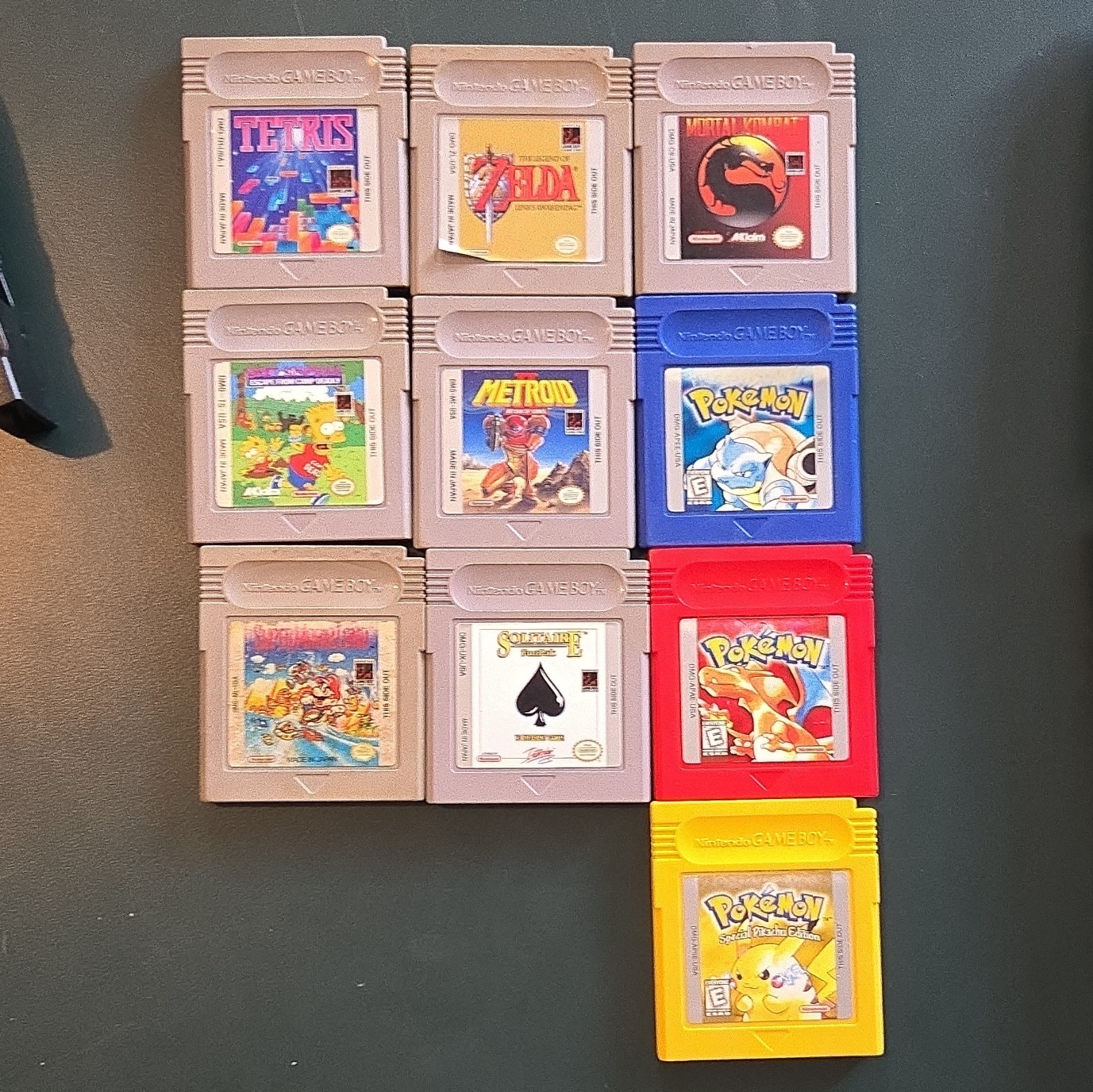 Nintendo Game Boy Color Purple & Pocket Red w/ Case + Games Lot