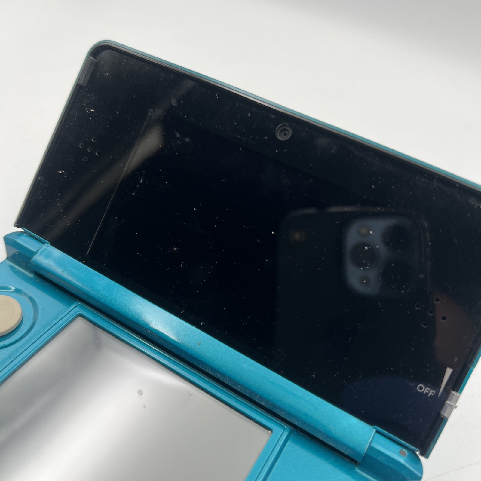 Nintendo 3DS Handheld System Aqua Blue NO CHARGER. TESTED WORKING.