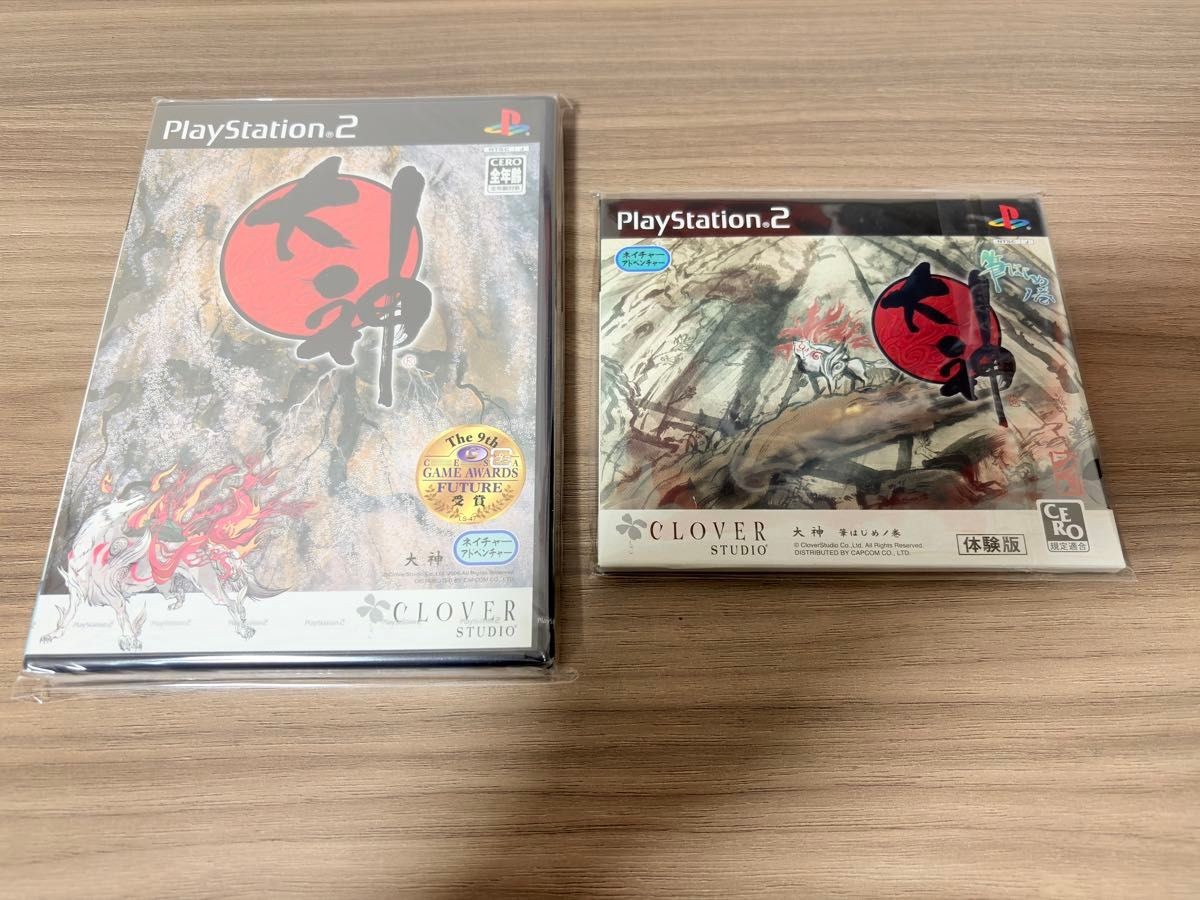 Okami PS2 Game & Trial Demo Disc Set PlayStation 2 NTSC-J Japan Import Unused