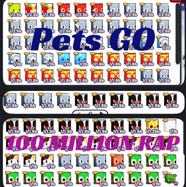 Roblox – Pets GO | 100 Million GEMS RAP Value in Huge Pets | Cheapest & Fastest