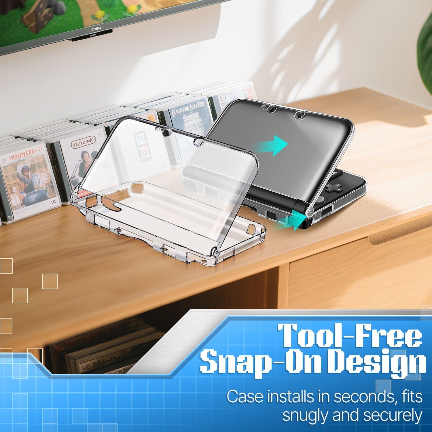 Clear Hard Crystal Protective Case Cover For Nintendo 3DS XL LL