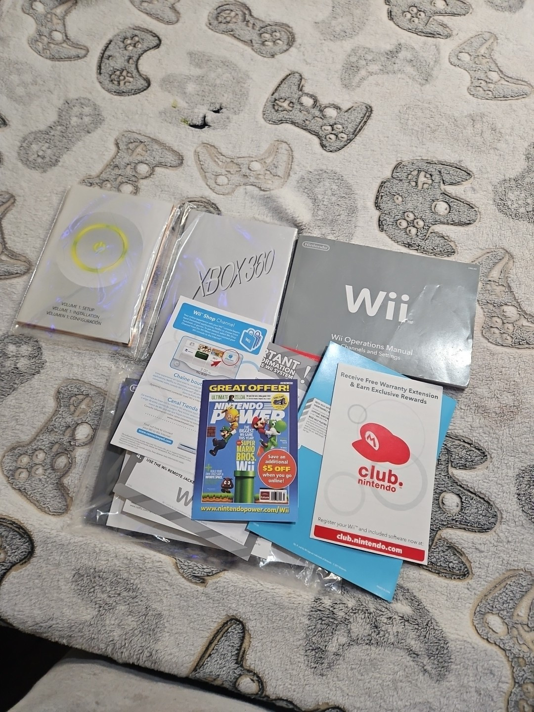 Nintendo wii, Xbox 360 manaual