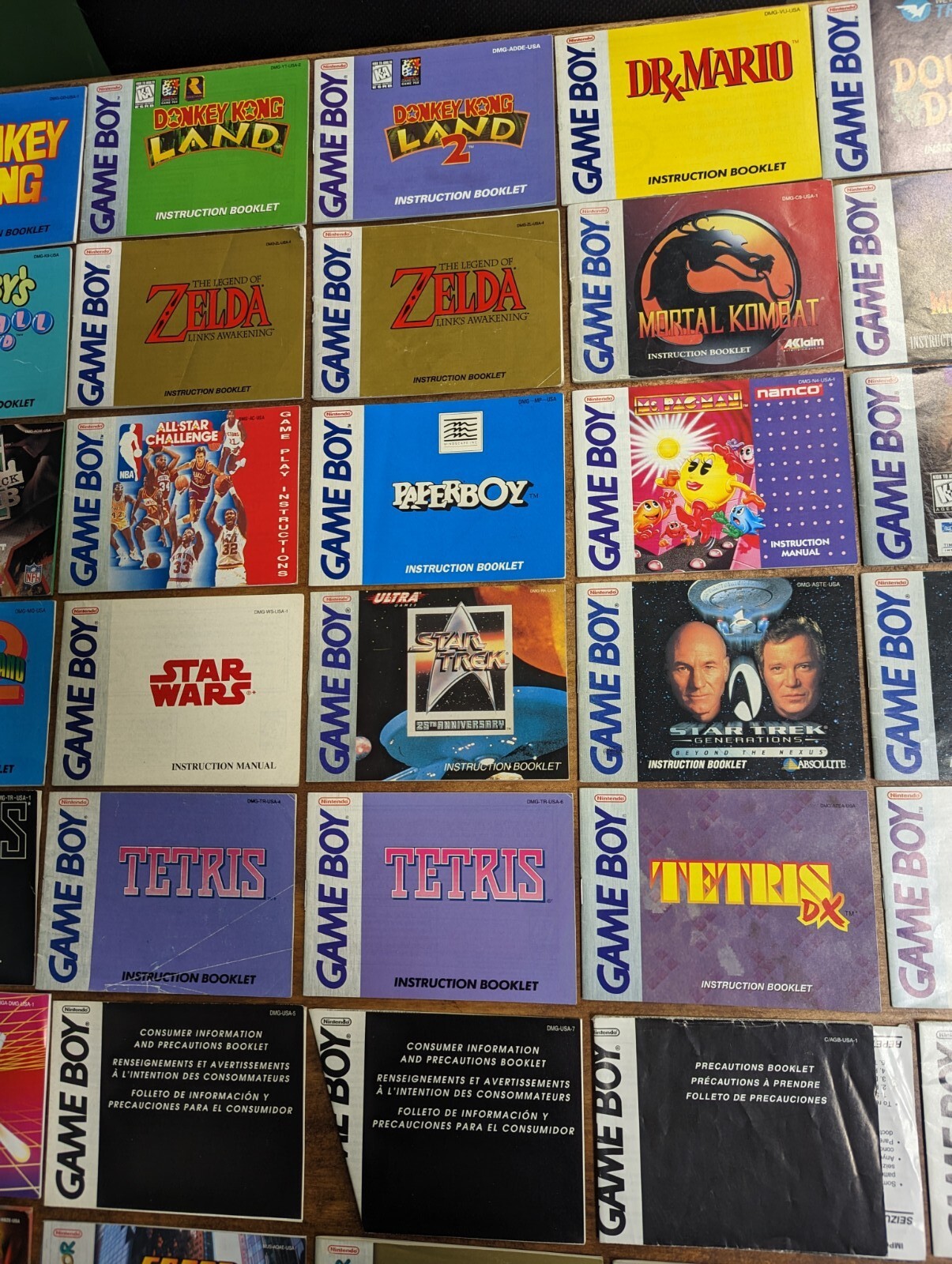 Lot of 50+ Game Boy & GBC Color Manuals, Popular Titles, Couple Dupes, Posters