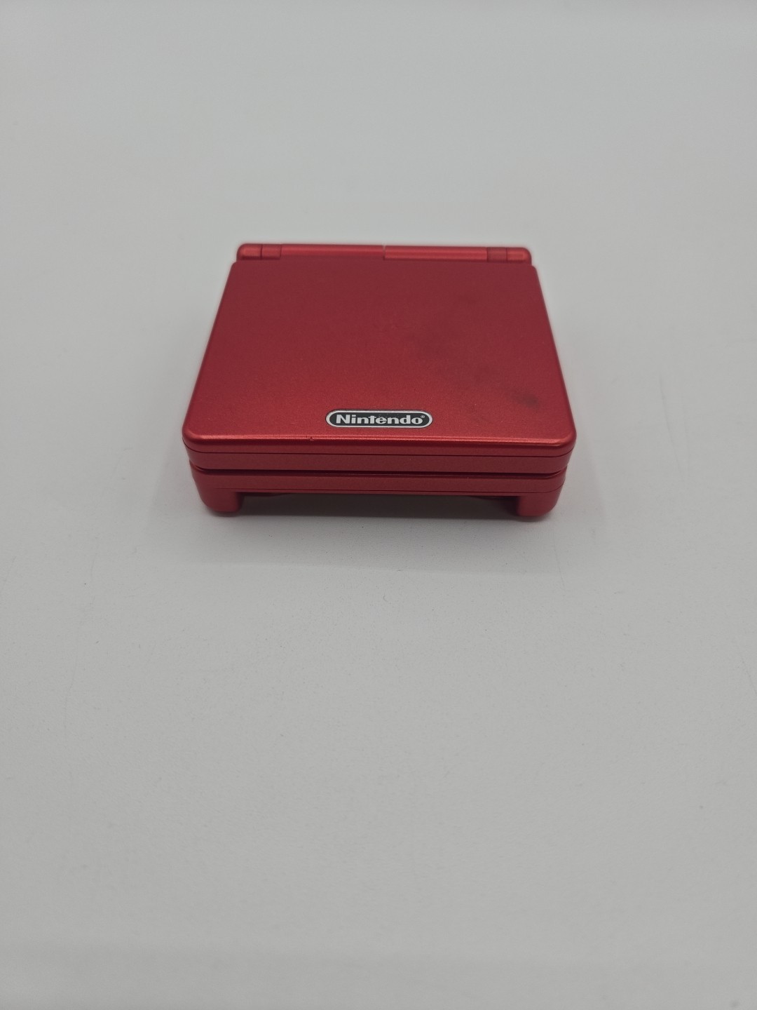 Nintendo Game Boy Advance SP Handheld System Flame Red W/charger And 4 Games