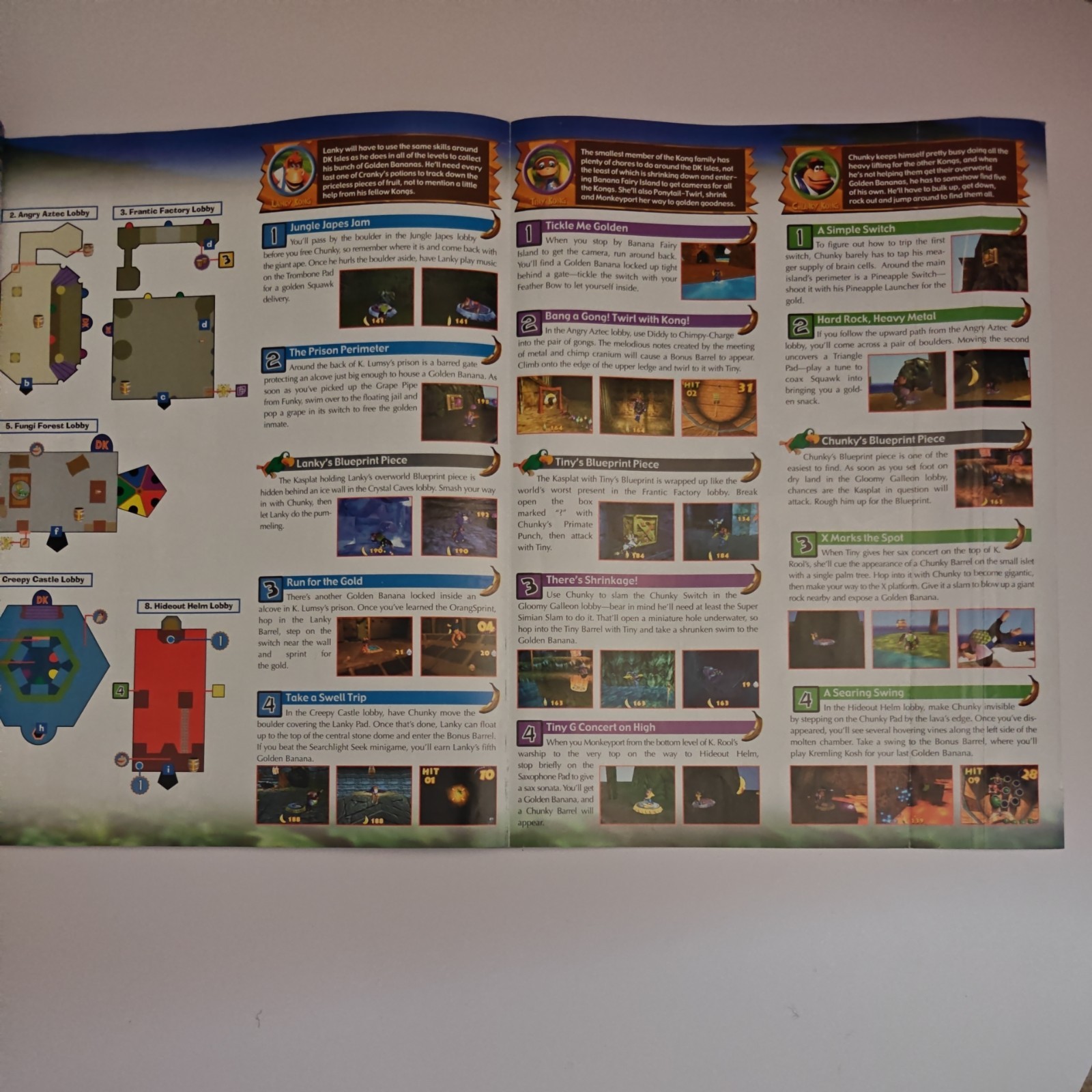 Donkey Kong 64 Nintendo Power Official Player’s Guide N64 w/ Foldout Insert 1999