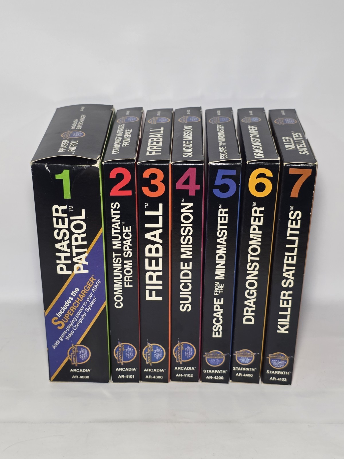1-7 CIB MINTY Arcadia Starpath Supercharger Games Atari
