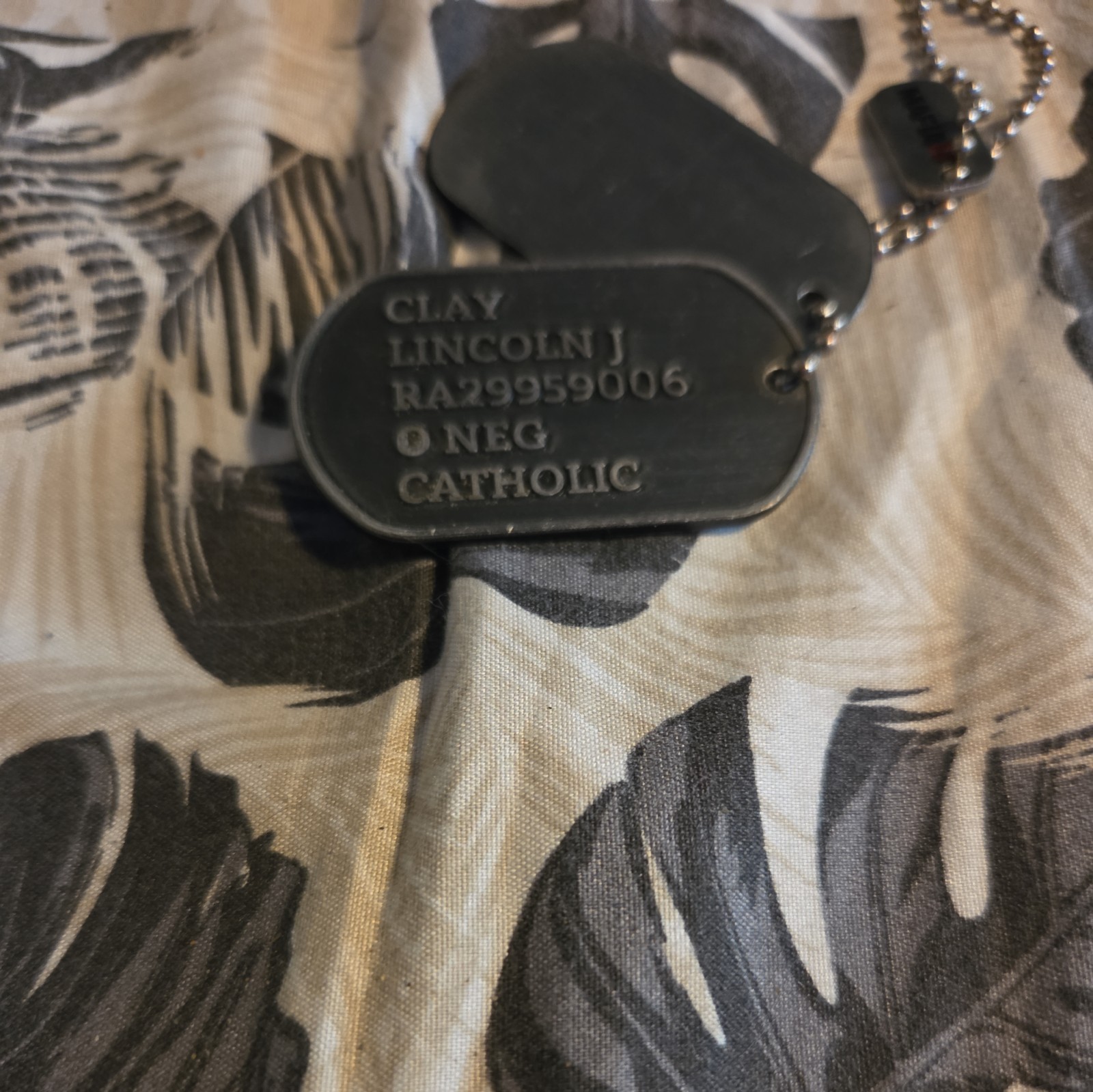 Mafia 3 III Lincoln Clay J Rare Promo Dog Tags Necklace PS4 Xbox One Collectible