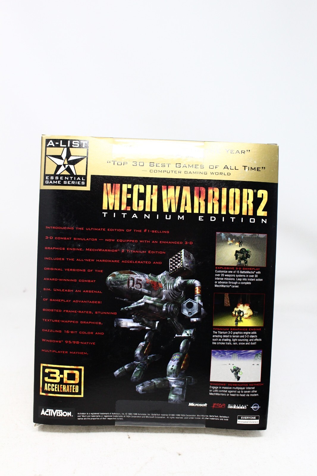 MechWarrior 2: Titanium Edition (PC, 1998) Big Box – New Sealed – See desc.