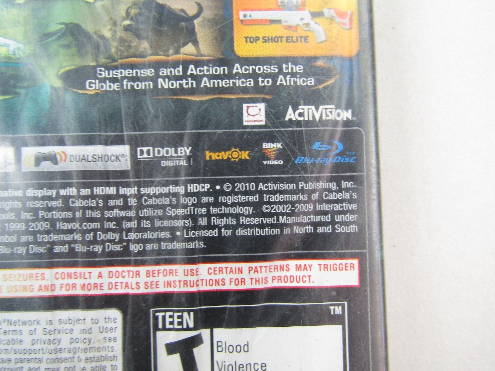 Cabelas Dangerous Hunts 2011 PS3 Video Game Teen T Activision Hunting Shooter