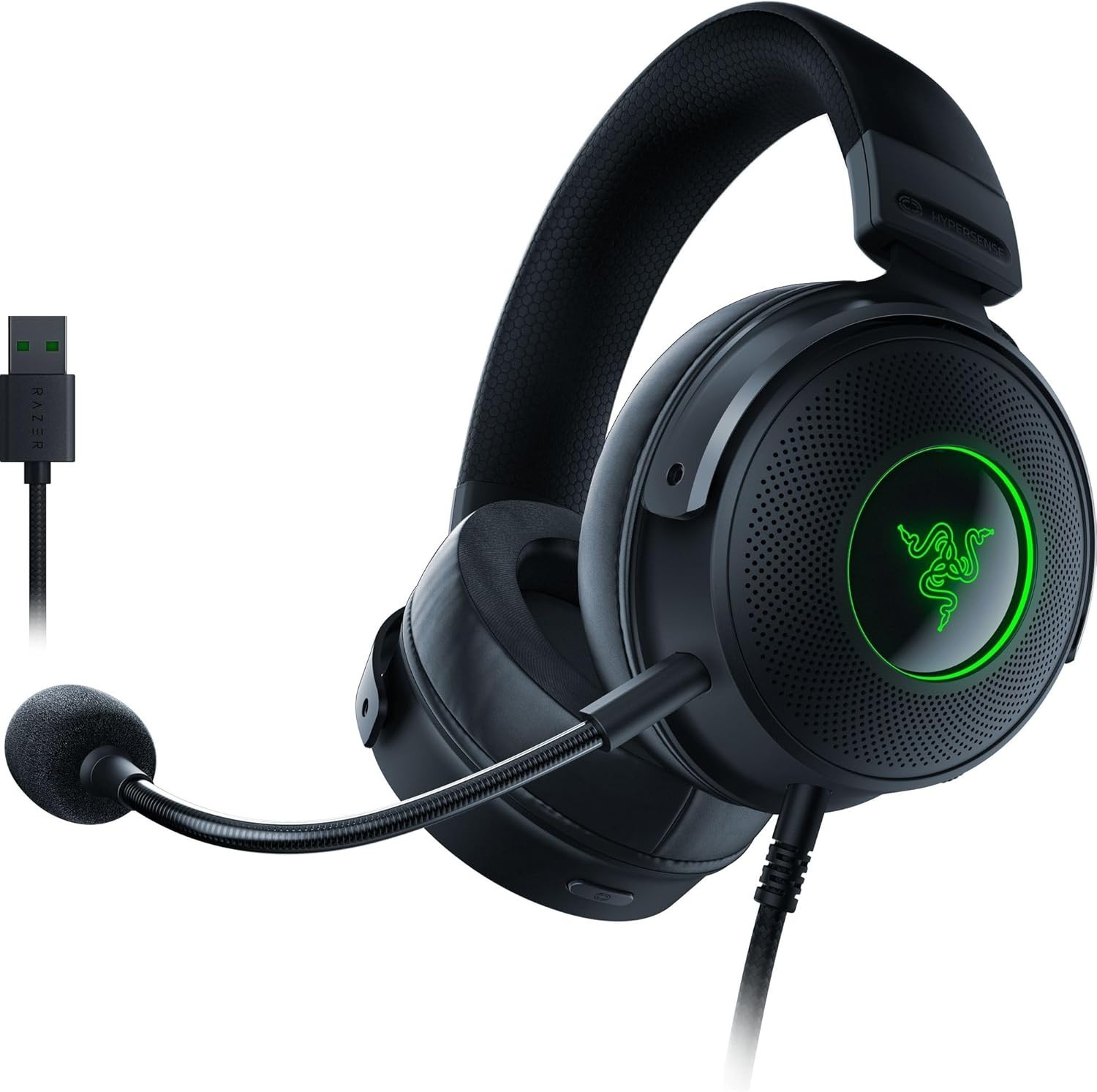 Razer Kraken V3 HyperSense Wired USB Gaming Headset – Black – NEW