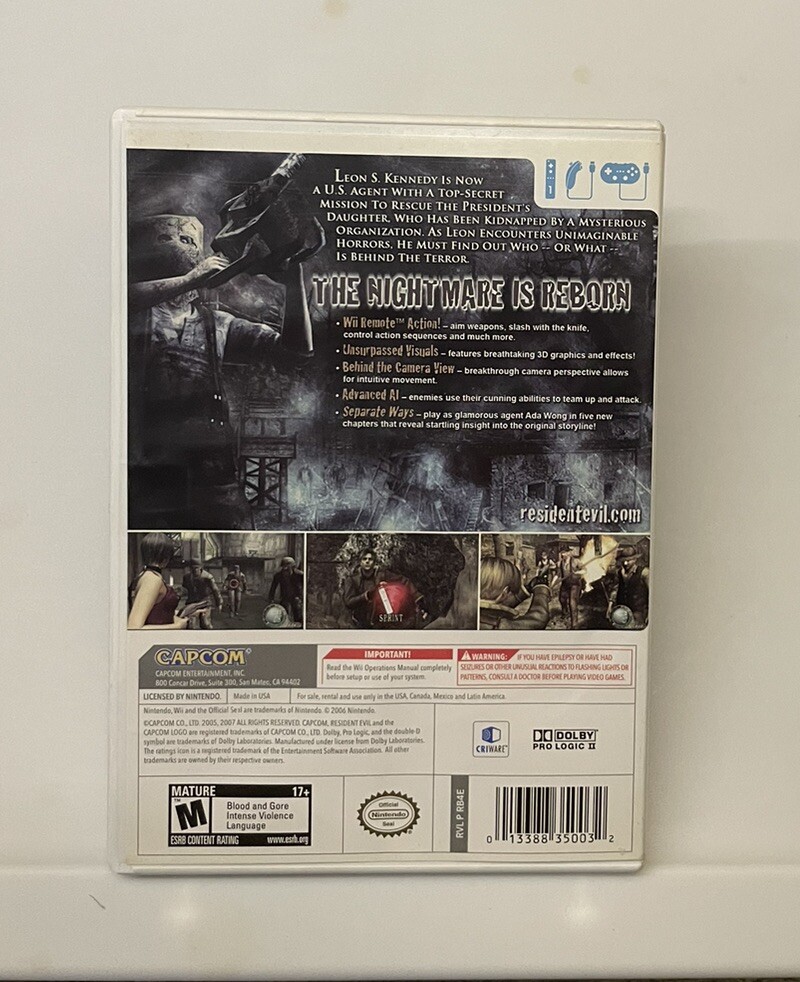 Resident Evil 4 Wii Edition Nintendo Game Complete W/ Manual Tested CIB