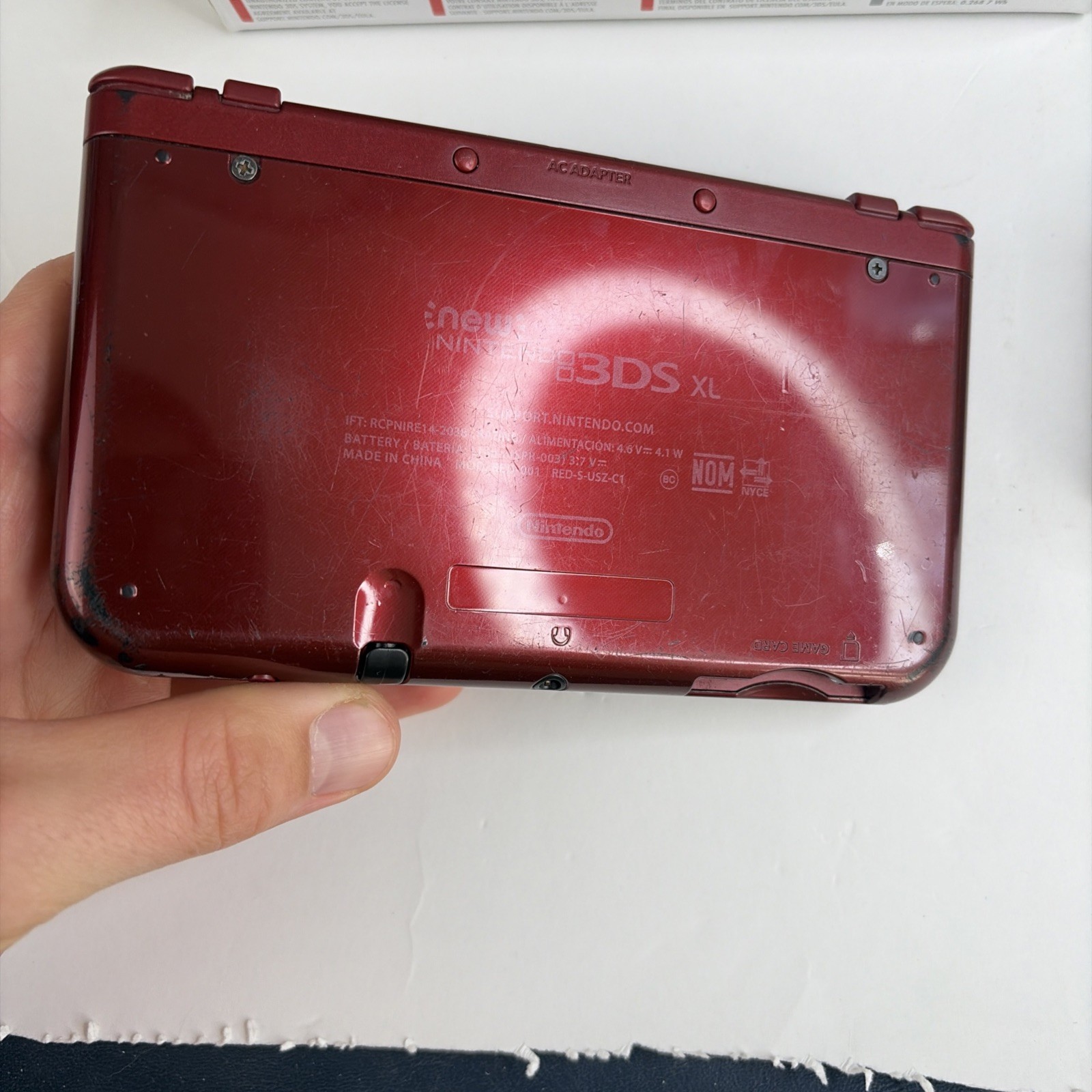 Nintendo New 3DS XL Red In Original Box W Charger Stylus US Model