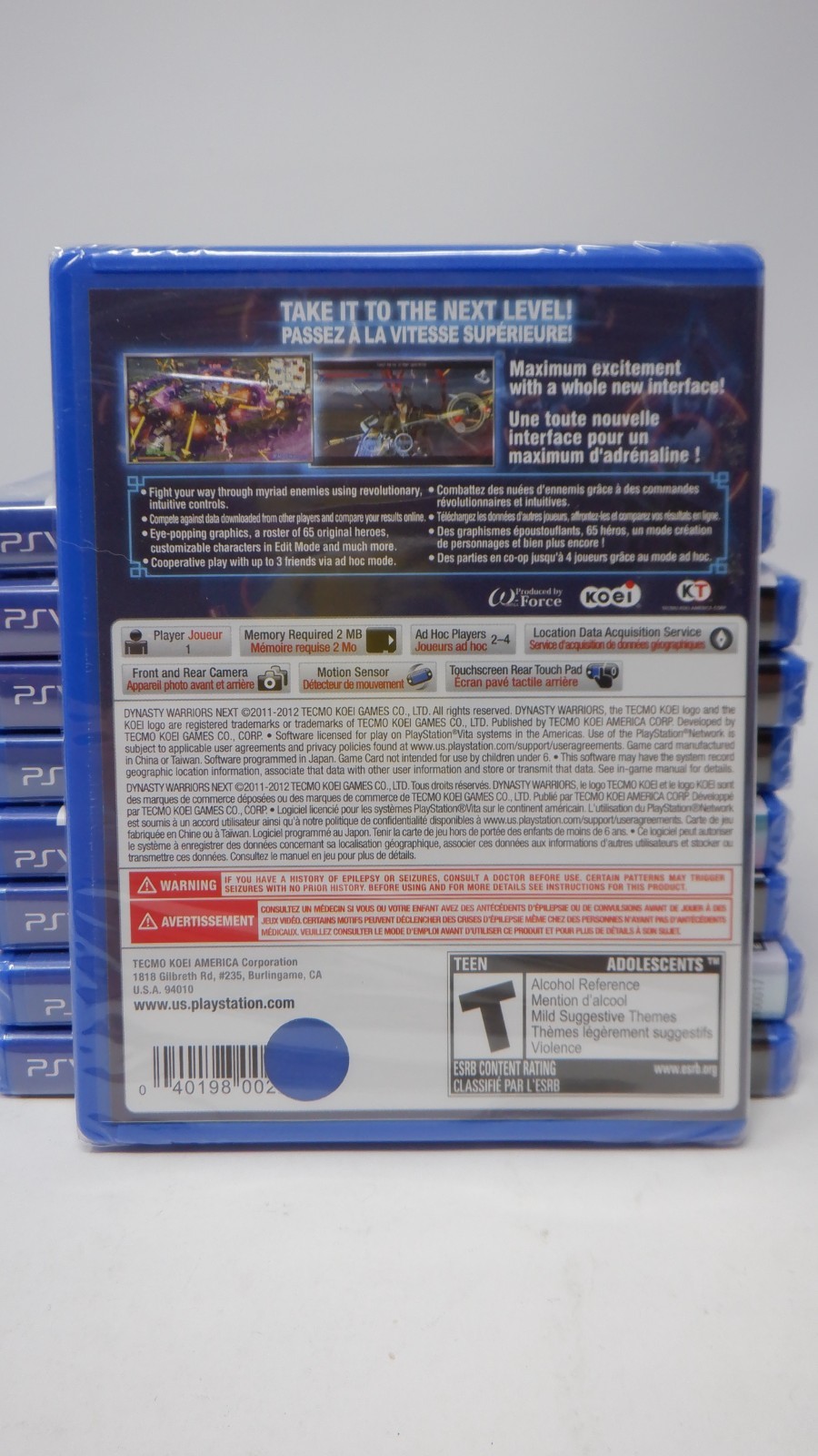 Dynasty Warriors Next (PlayStation Vita, 2012) UPC Punch [SEALED]