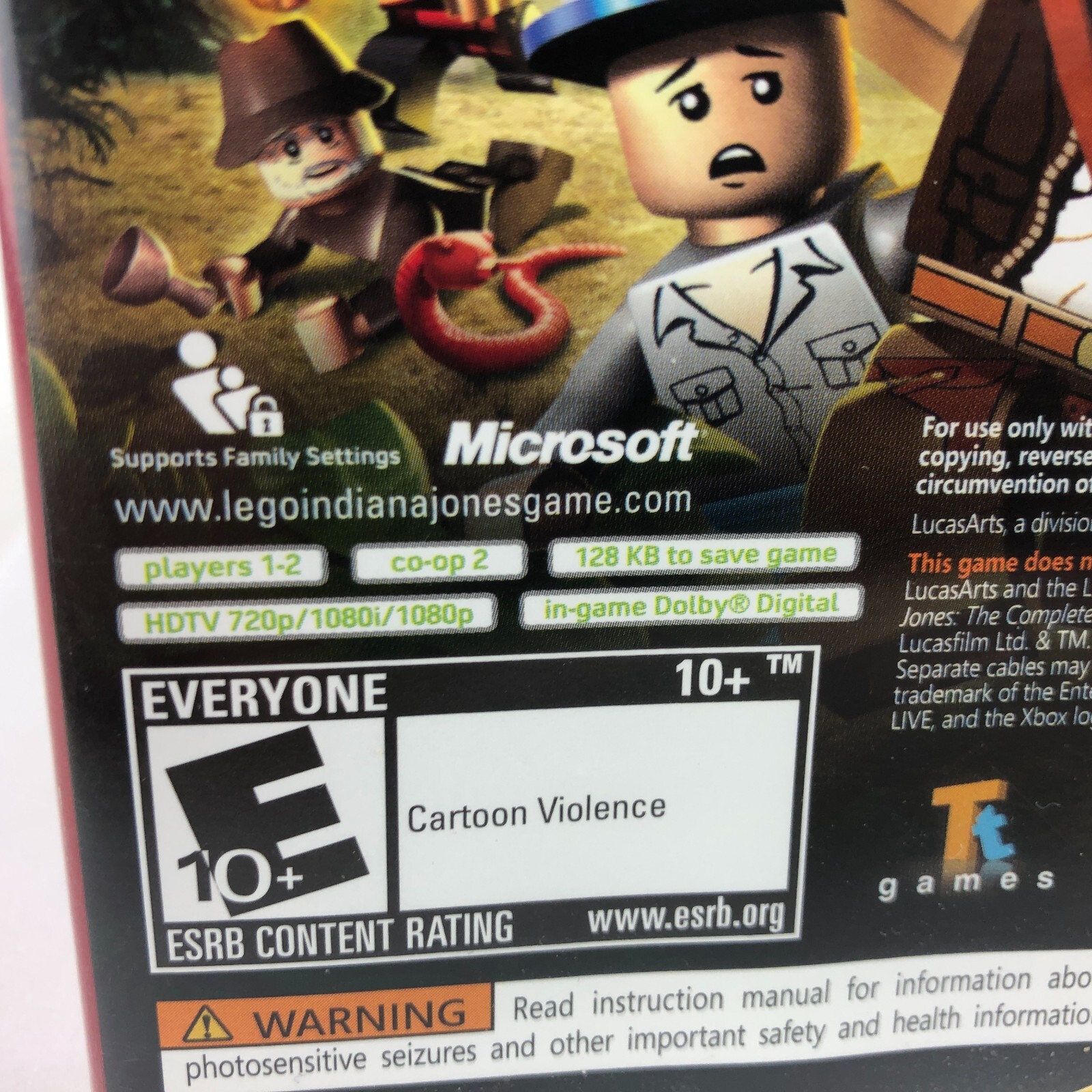 Xbox 360 Lego Indiana Jones: The Original Adventures & Kung Fu Panda NEW SEALED!