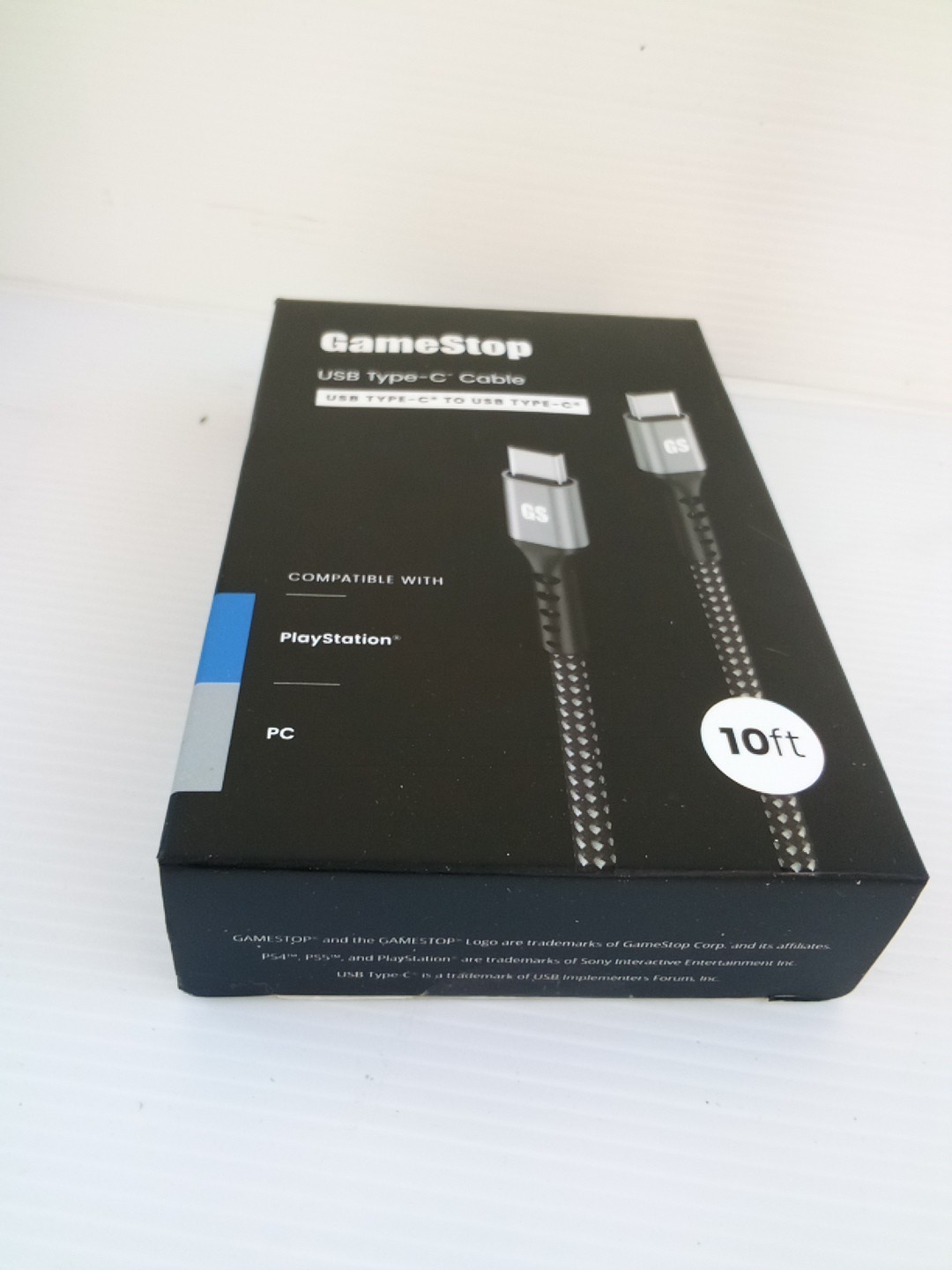 (QTY 1) GameStop Universal USB-C To USB-C 10ft Cable PS5 PS4 PC Compatible