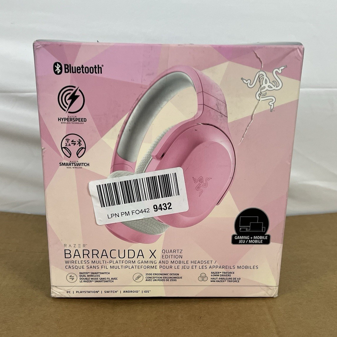 Razer Barracuda X Quartz Edition Wireless Bluetooth Over-Ear Headset – Pink