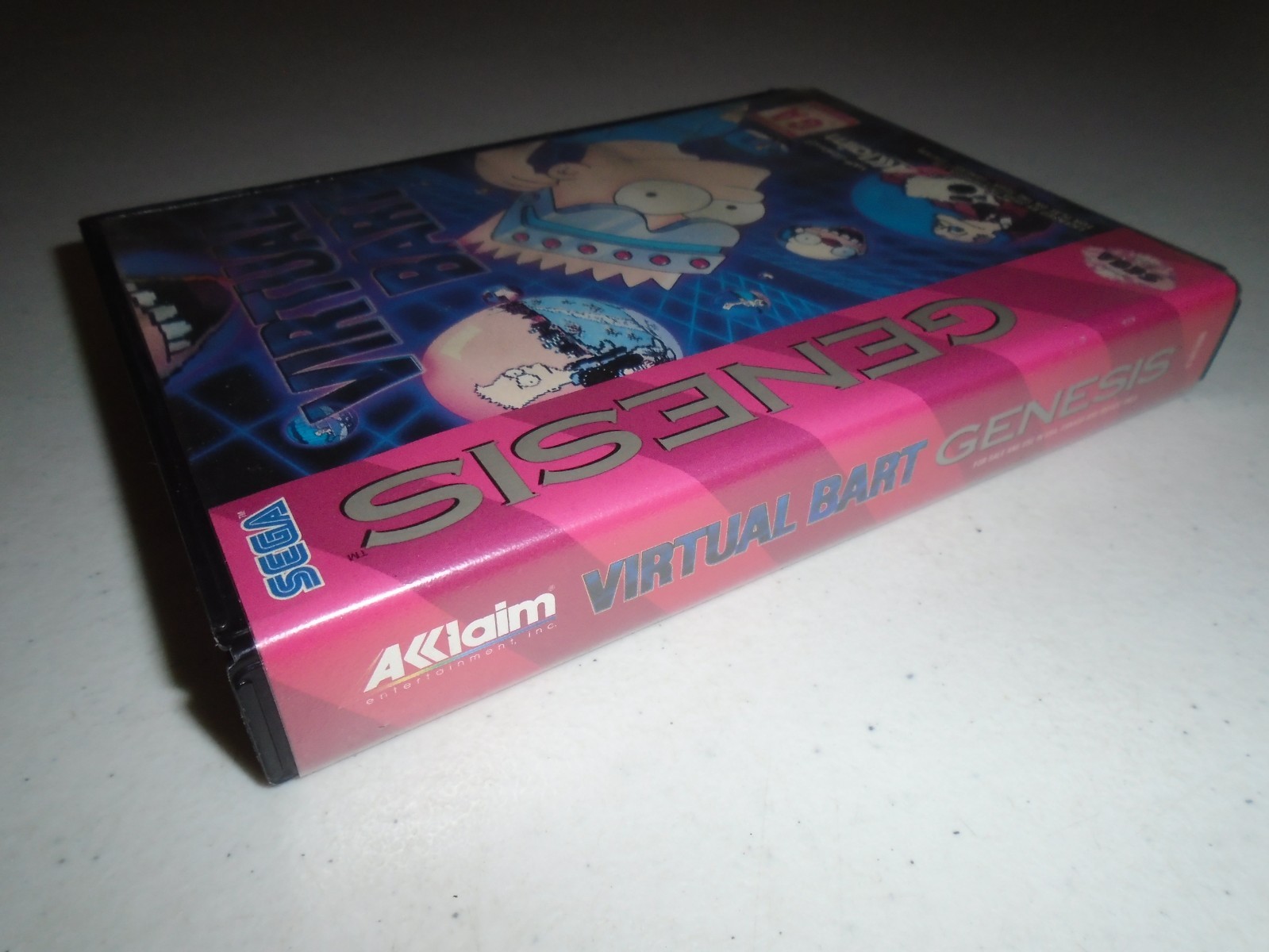 Virtual Bart (The Simpsons) ☆☆ CIB Complete Sega Genesis game Bart Simpson
