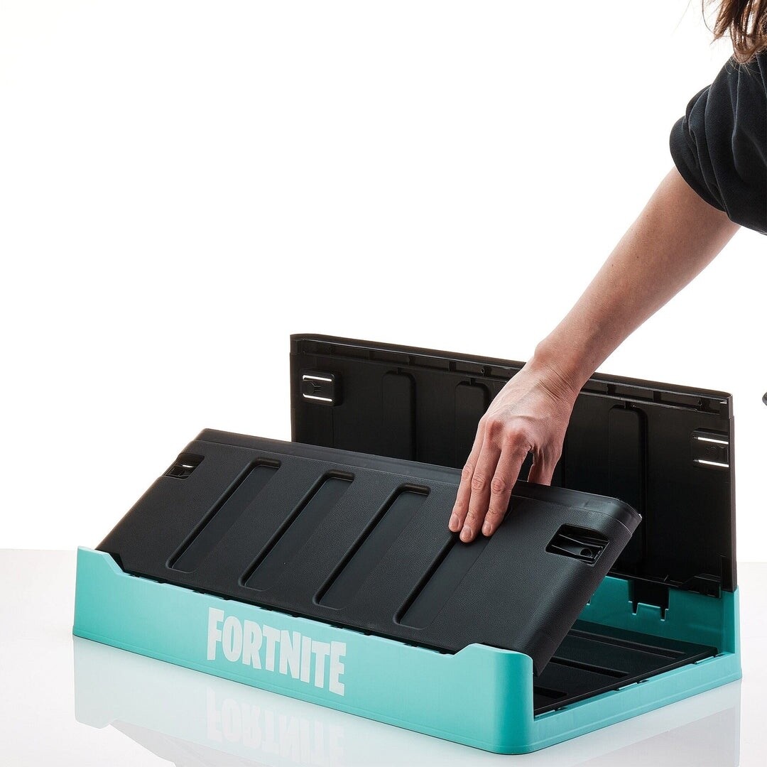 Numskull Official Fortnite Gaming Bedroom Storage Box with folding chair