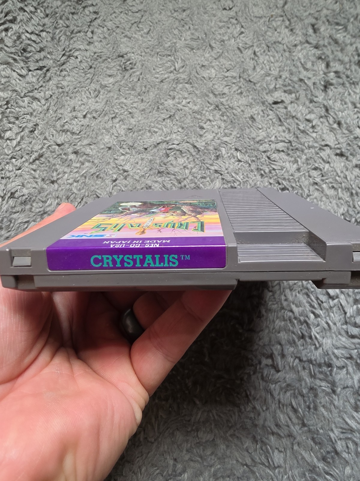 Crystalis NES Nintendo Authentic Cartridge Only Tested Clean Label SNK RPG