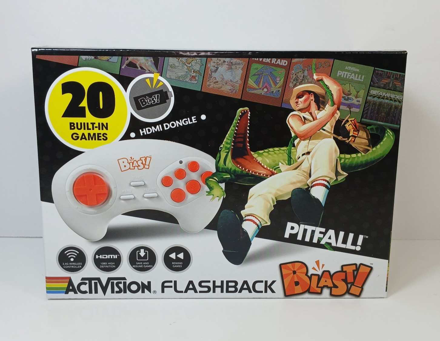 ActiVision Flashback Blast Pitfall 20 Built-In Games Retro Classic HDMI Gaming