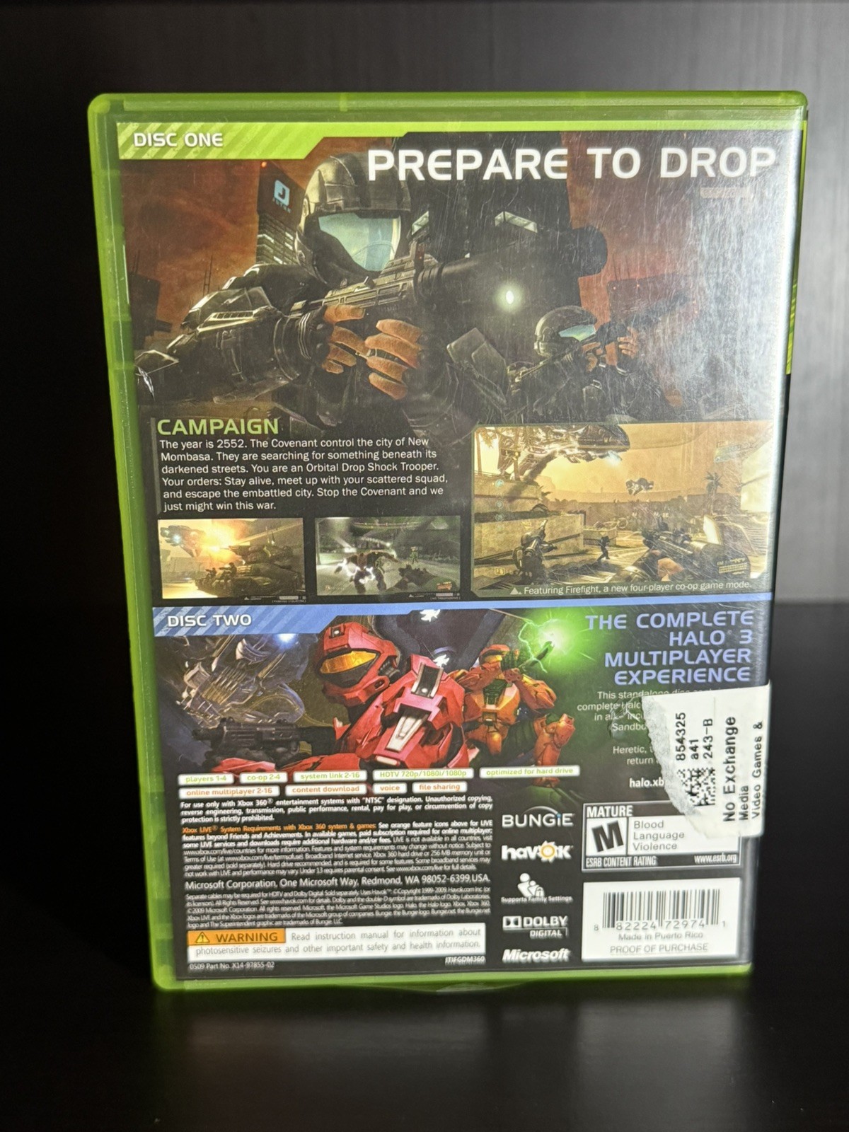 Halo 3: Odst – Microsoft Xbox 360 Complete On Box CIB