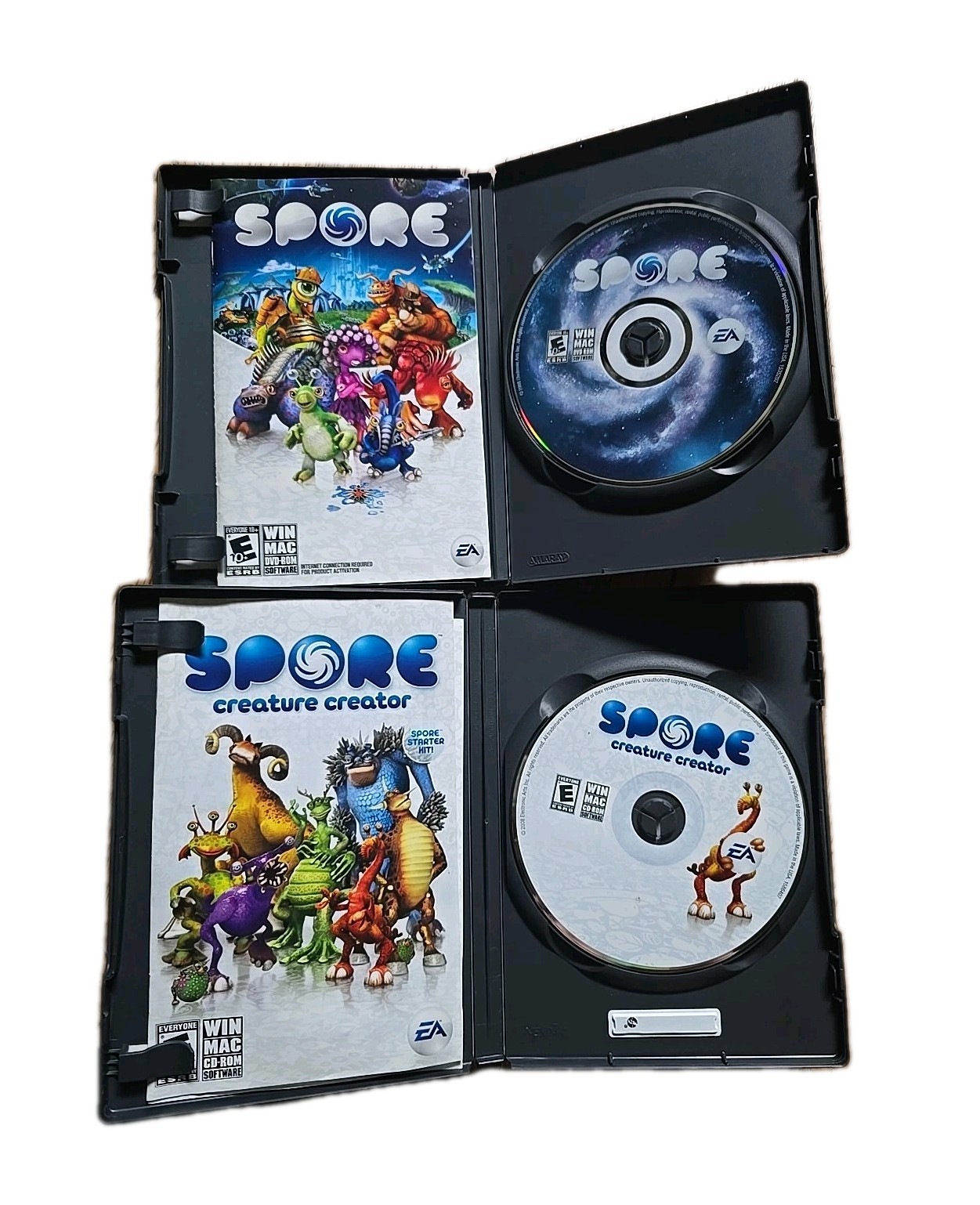 Spore + Spore Creature Creator Windows/Mac 2008 Complete Manual CIB PC~Rated E