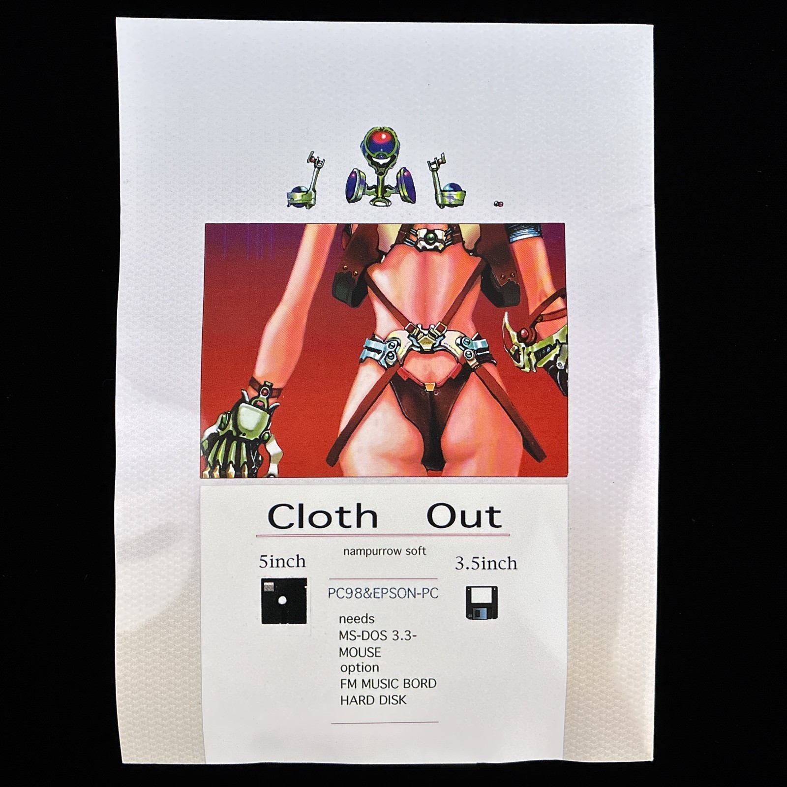 1993 NAMPURROW SOFT CLOTH OUT 3.5″ PC-98 PC-9801 Adventure RPG Doujin Game Japan