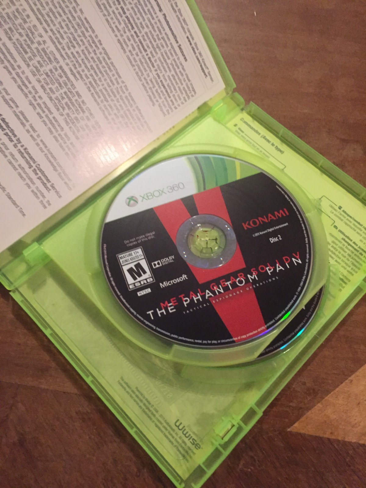 Xbox 360 Metal Gear Solid V: The Phantom Pain 2015