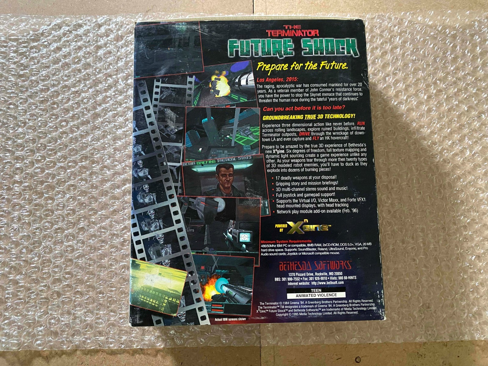 The Terminator: Future Shock (Big Box T-Teen) (PC CD-ROM, 1995) – COMPLETE / CIB