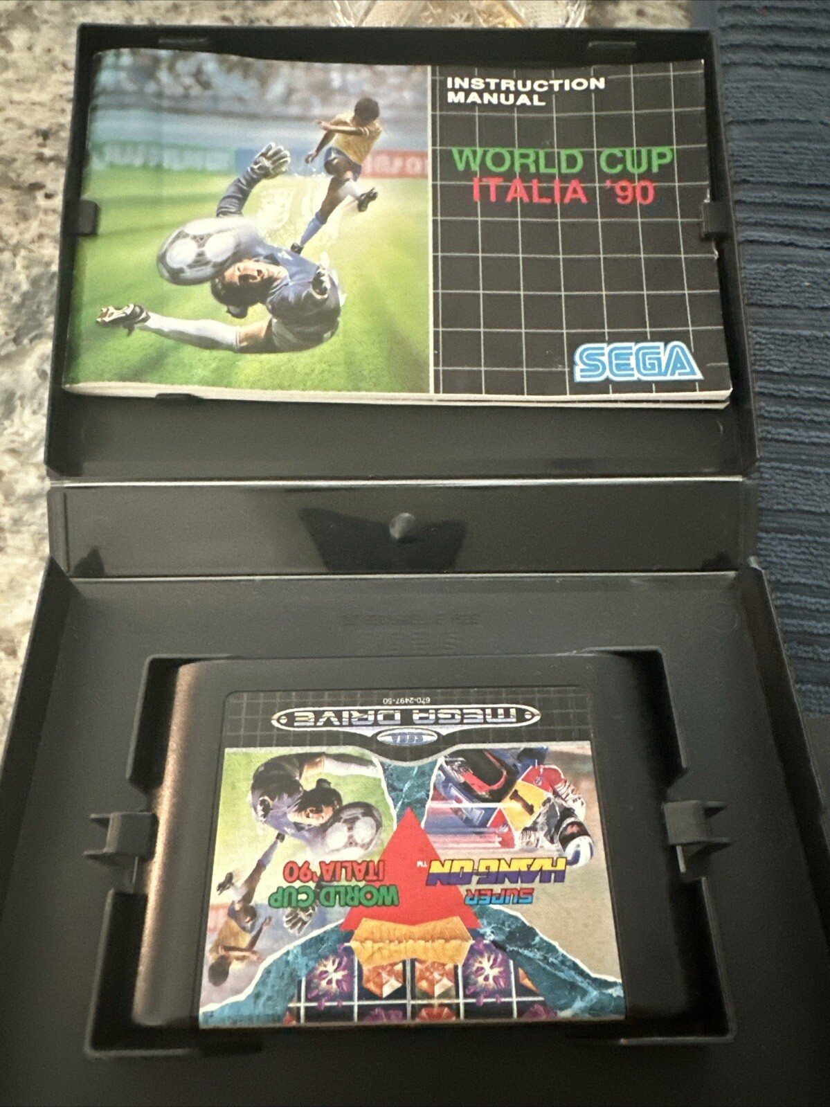 Mega Drive Sega Games 1 Super Hang On + World Cup Italia 90 + Columns cartridge
