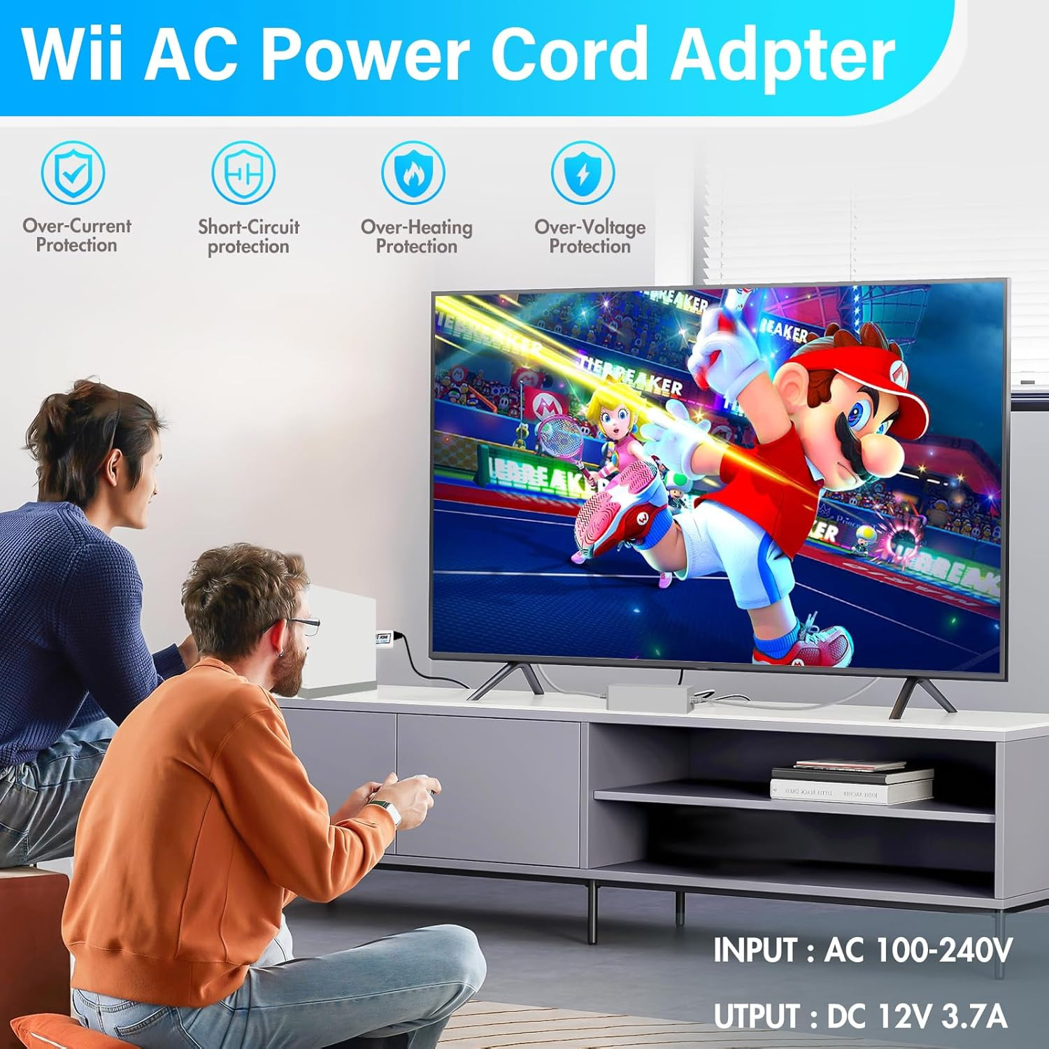 PORTHOLIC 4 in 1 Wii Replacement Cables Set, Wii AC Power Adapter + Wii to hdmi