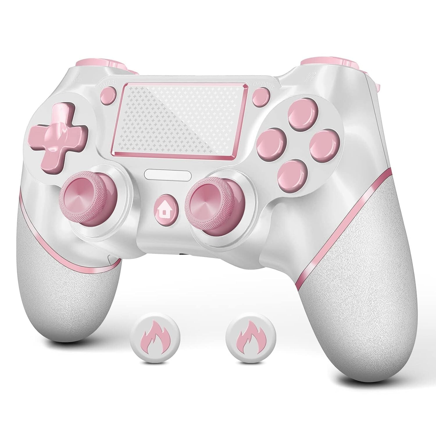 Wireless Controller for PS4 with Non-Slip Grip, 3.5mm Audio Jack and Thumb Caps