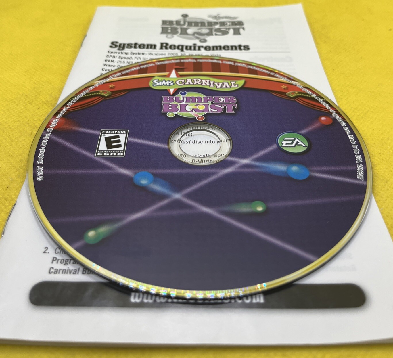 The Sims Carnival Bumper Blast (PC CD-ROM, 2007, EA w/ Manual, CD Key)