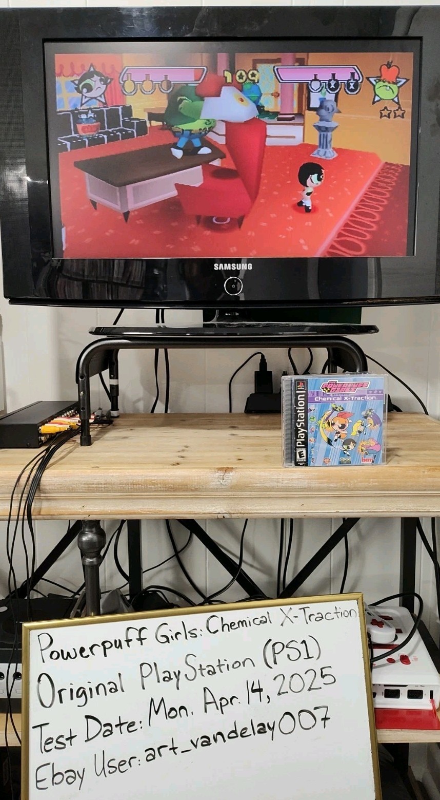 The Powerpuff Girls: Chemical X-Traction (PS1, 2001) CIB VGC Black Label Tested!