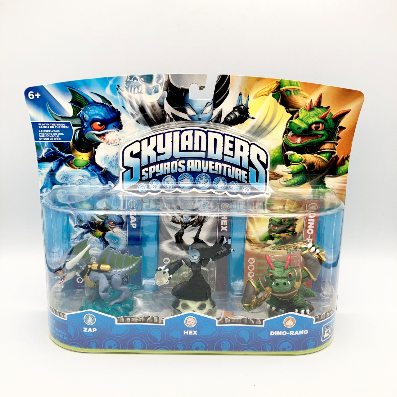 Skylanders Spyros Adventure 3 Pack Zap Hex Dino-Rang Figures NEW