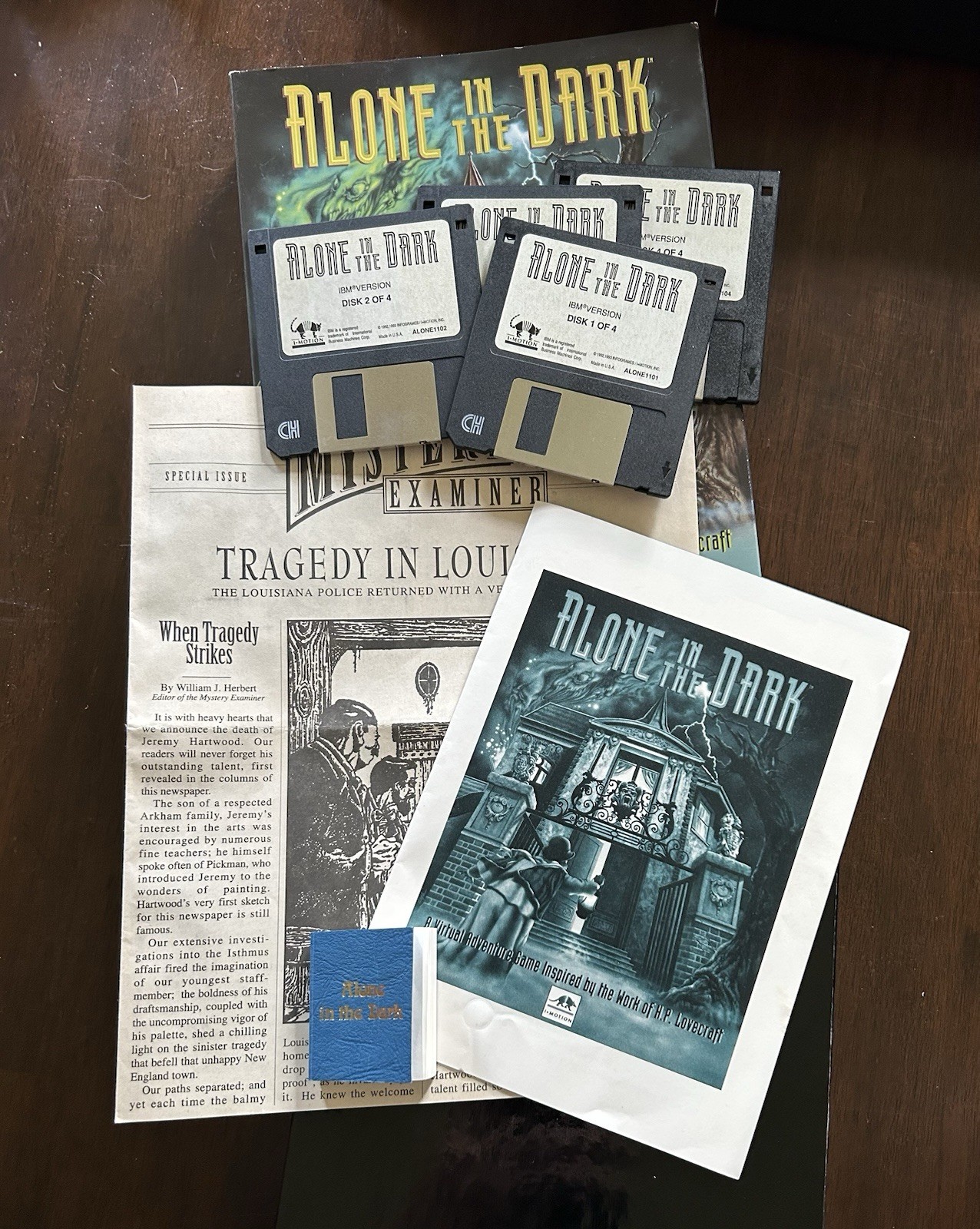 Alone In The Dark PC Computer Big Box Complete In Box CIB EXC Condition IBM 3.5″