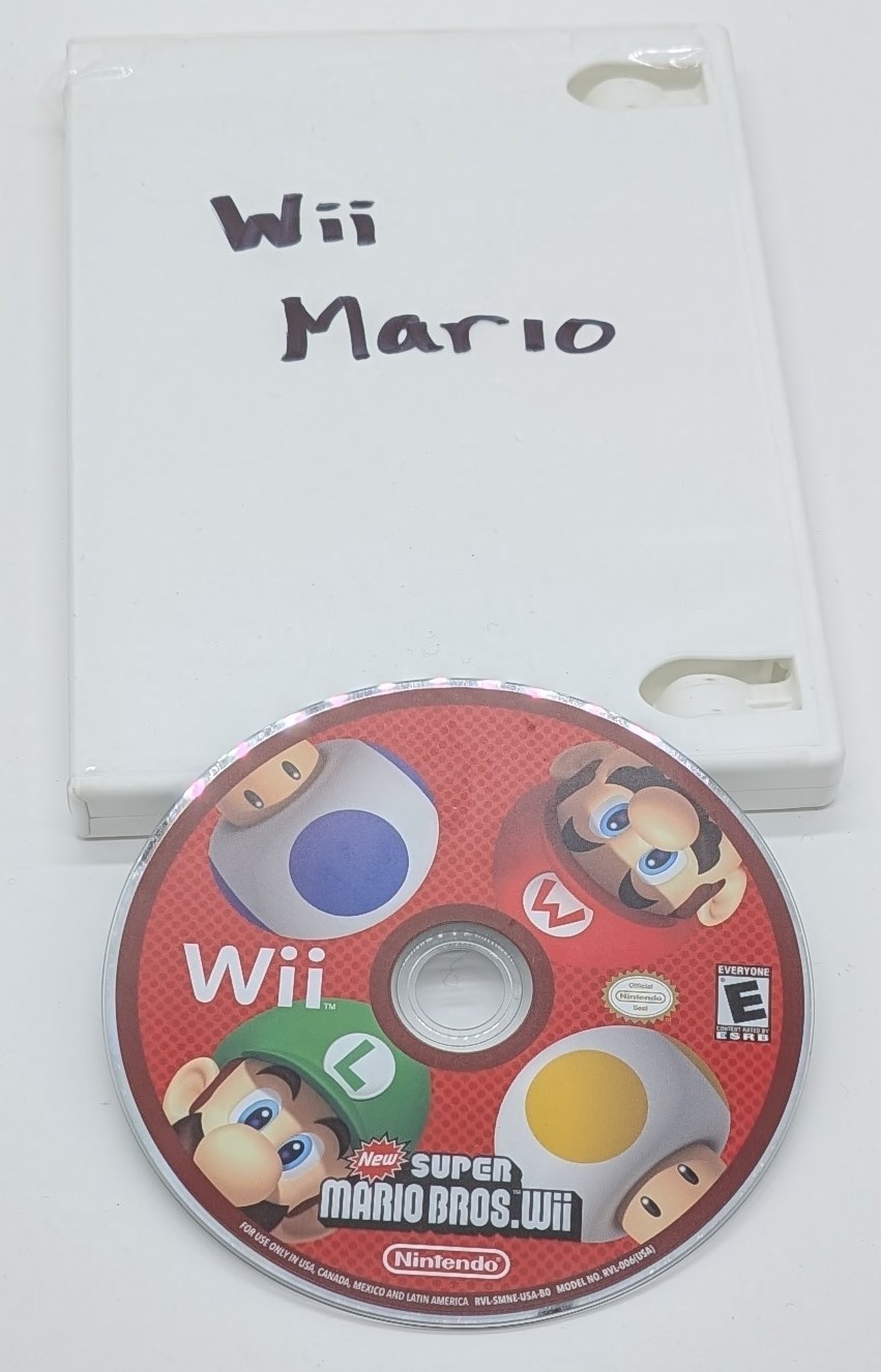 New Super Mario Bros. Wii Nintendo Wii Tested Working Disc Only Generic Case