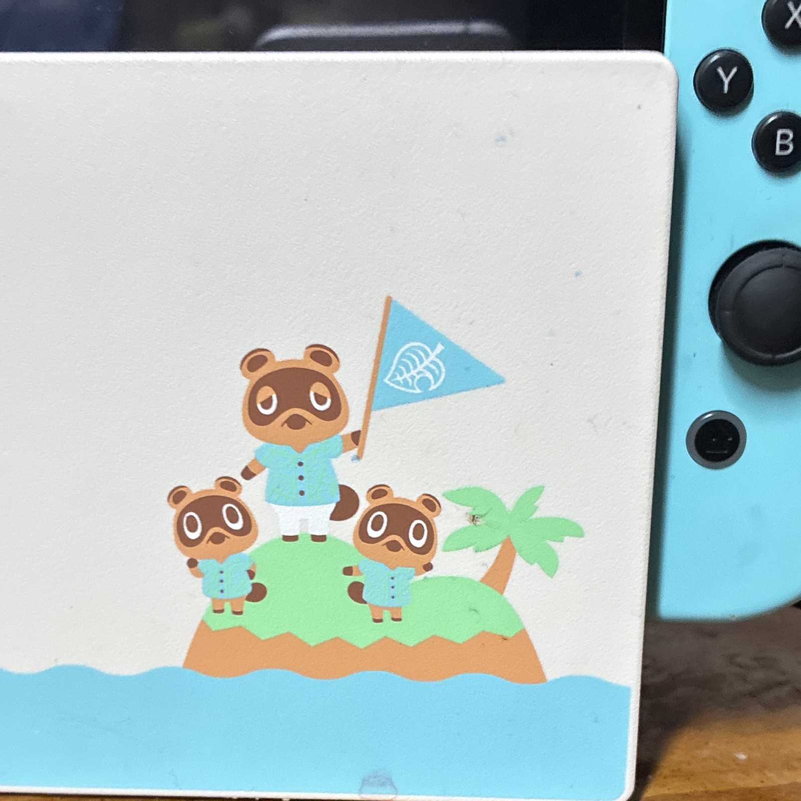 Nintendo Switch Animal Crossing Edition Console Blue/Green Joy-Cons Tom Nook