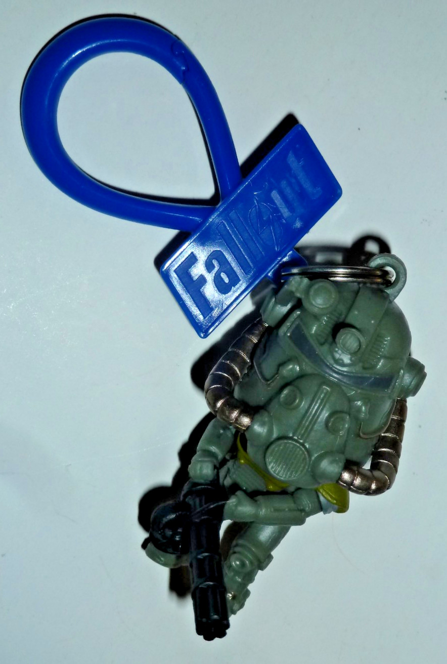 Fallout 76 T-51 power armor mini figure vinyl backpack hanger keychain Just Toys