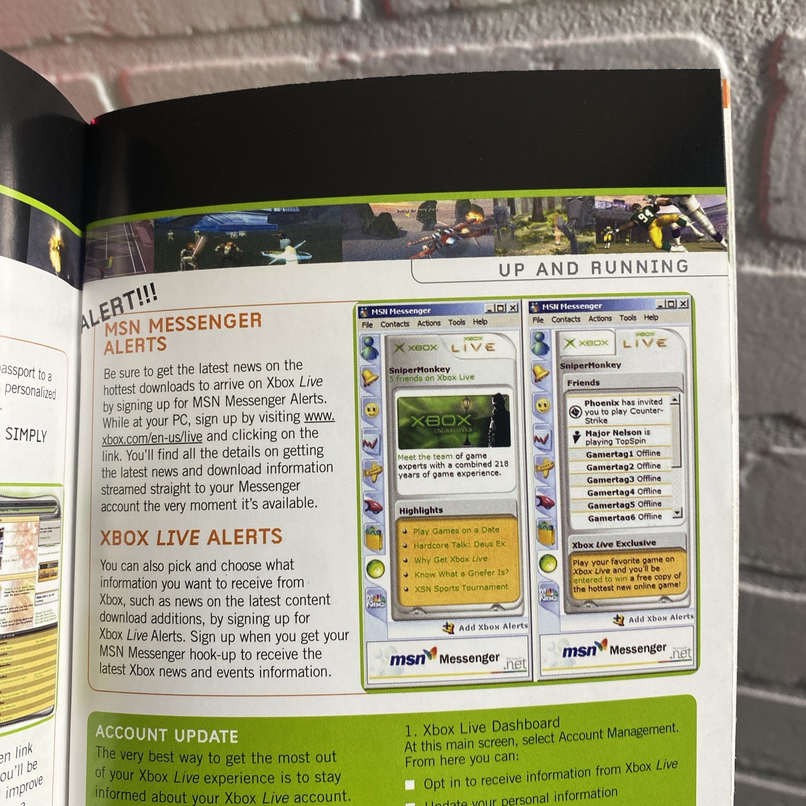 VTG Xbox Live Starter Kit Booklet Promo + Intro Of Xbox Live English / French