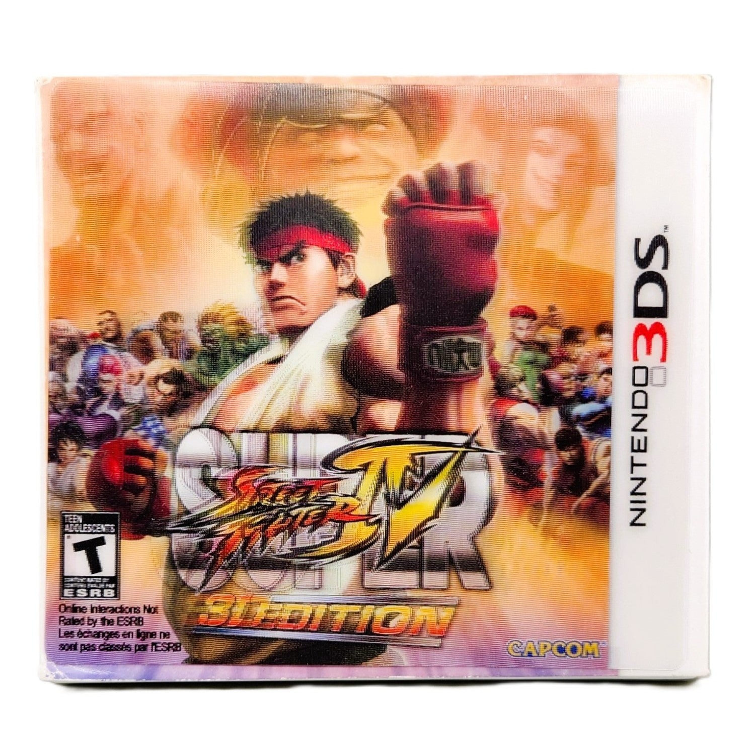 Super Street Fighter IV 3D Edition Holographic Lenticular Slipcover Nintendo 3DS