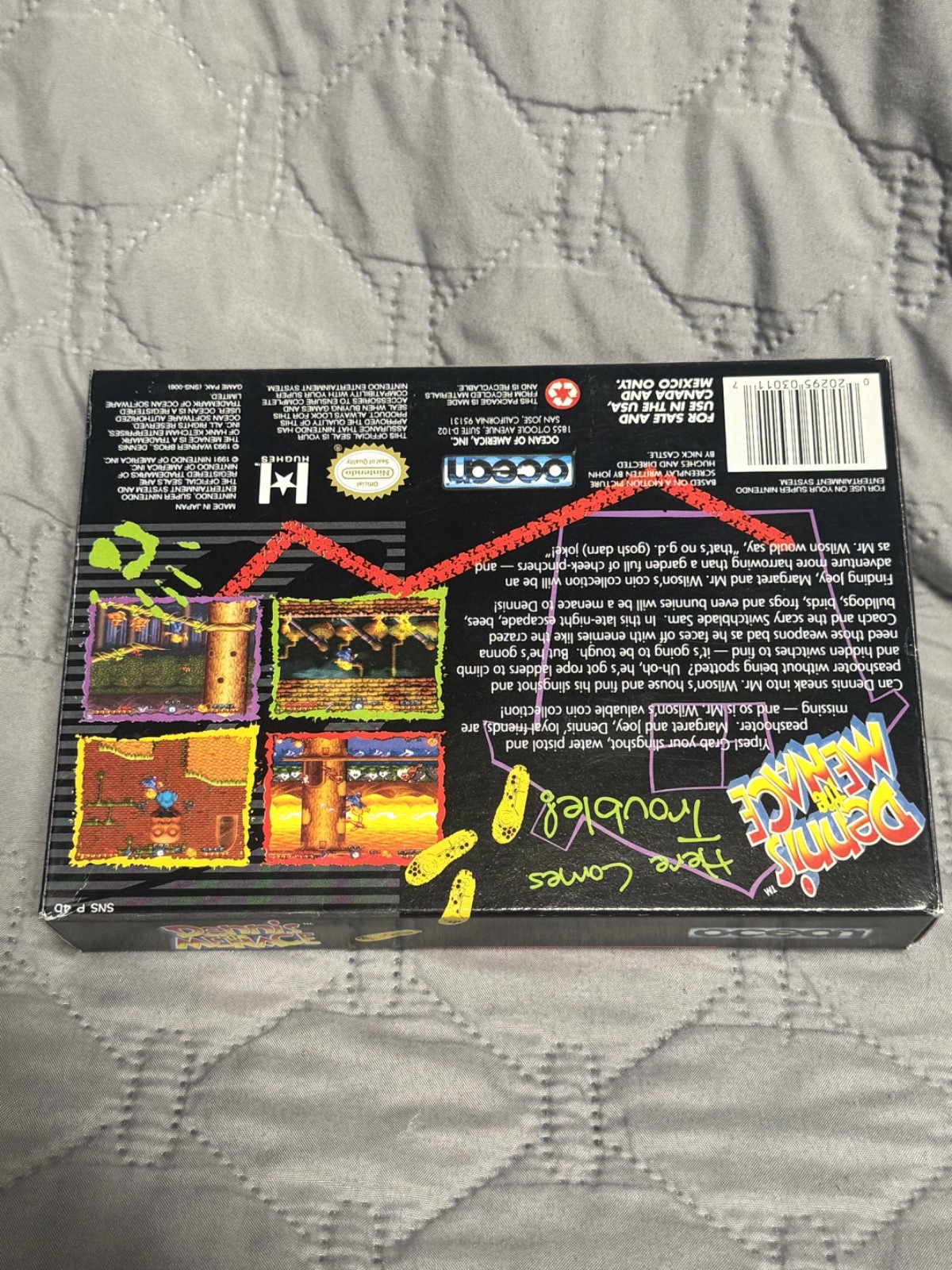 Dennis the Menace * Snes Box Only * Super Nintendo Original box