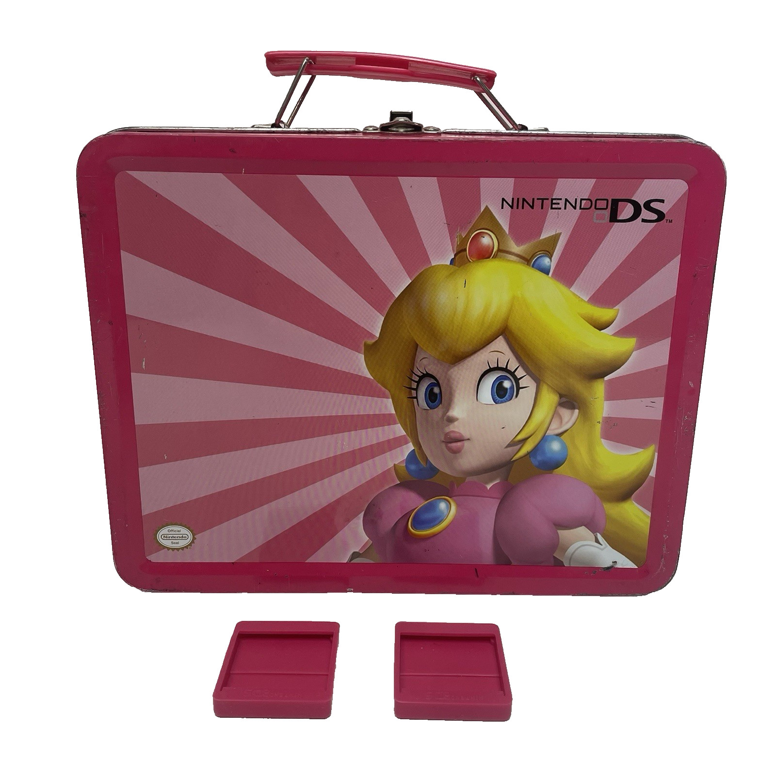 Nintendo DS Lunchbox Case Princess Peach – 2 Game Protectors – Acceptable
