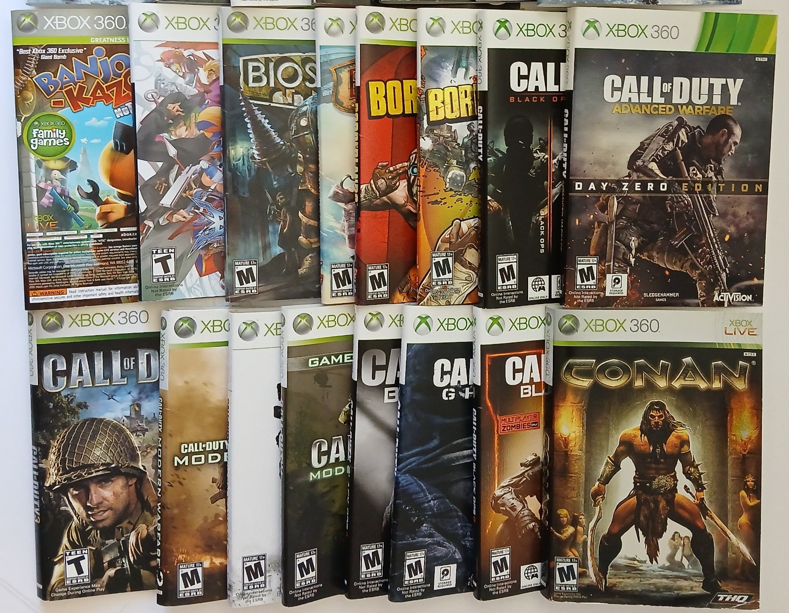 Microsoft XBOX 360 COVER ART – ARTWORK INSERTS ONLY – You Pick/Choose