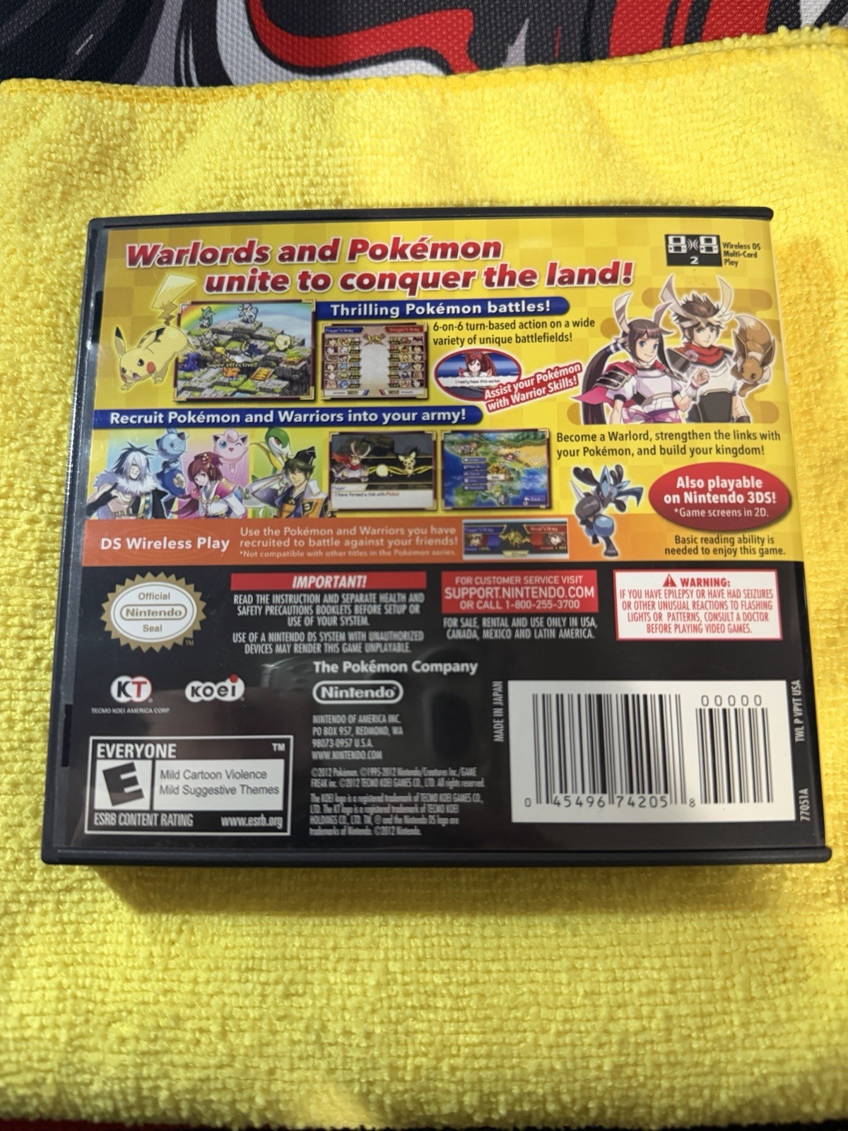 Pokémon Conquest (Nintendo DS, 2012) Complete CIB w/ Manual, Case, Inserts
