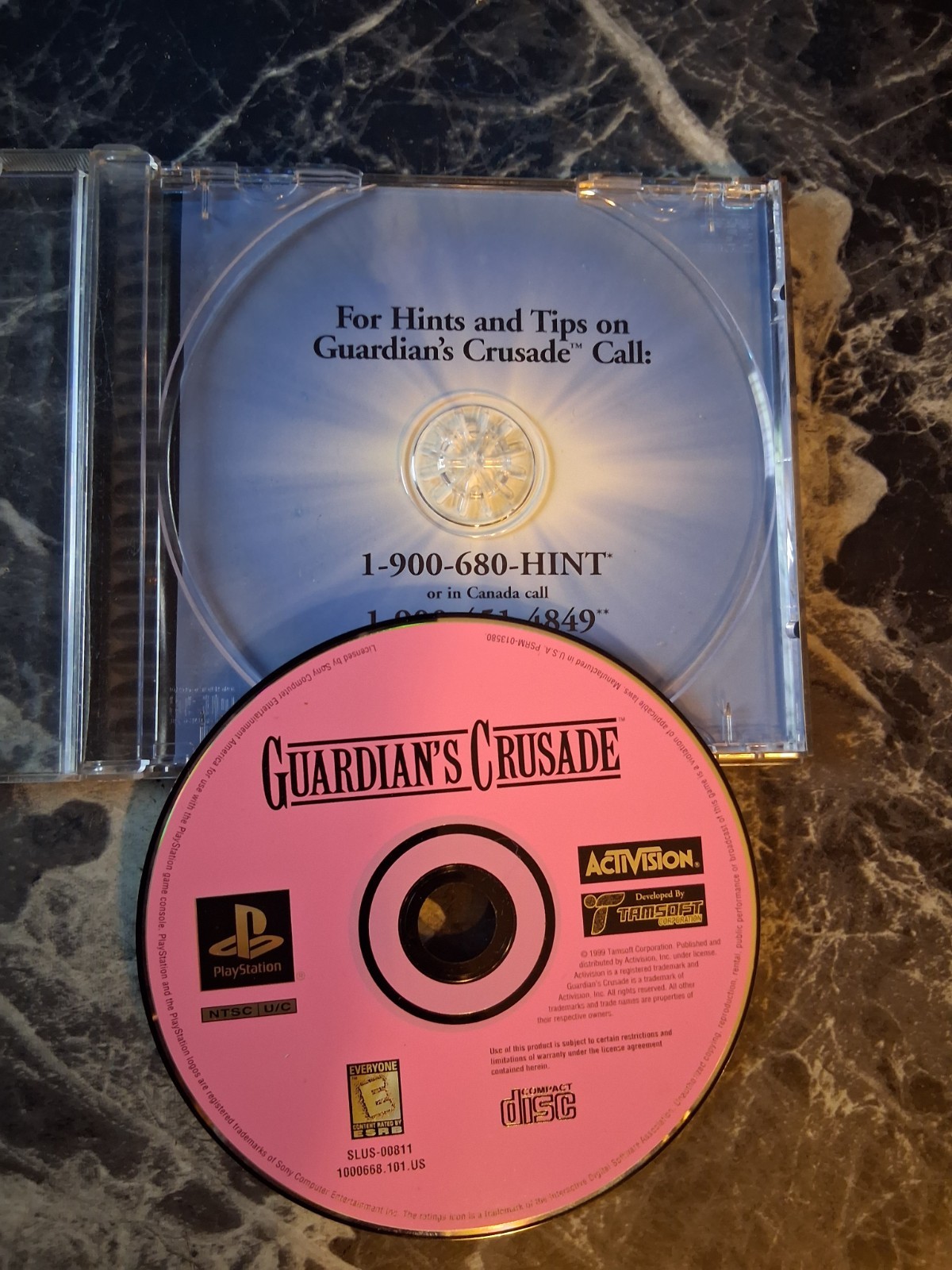 Guardian’s Crusade PS1 Disc + Back Art