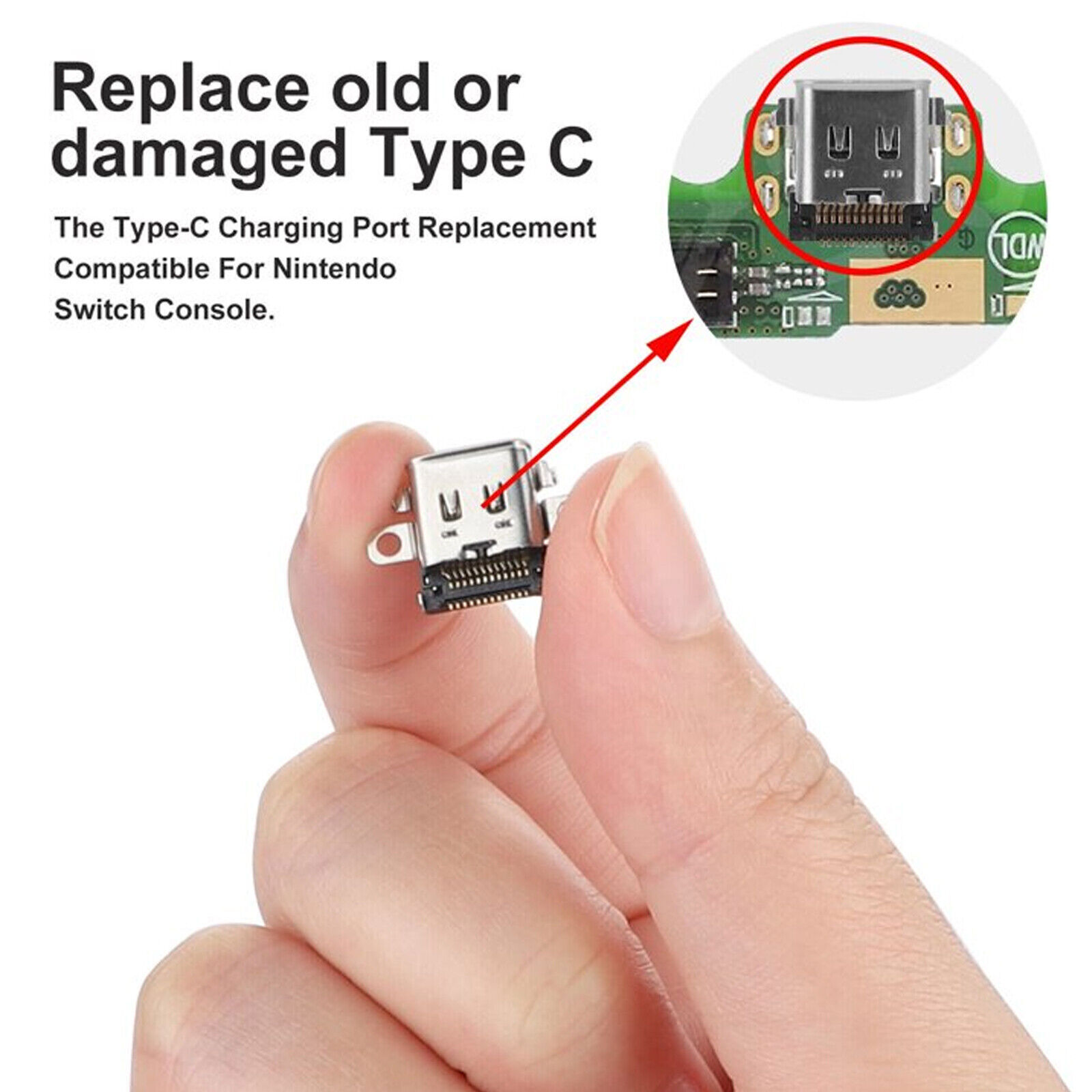Lot Bulk USB Type-C Charging Port Socket DC Jack Replacement For Nintendo Switch