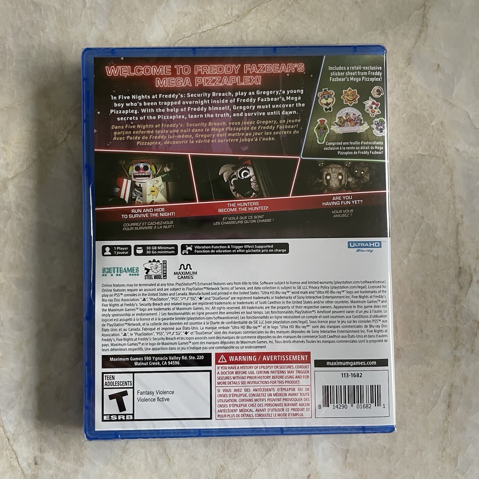 Five Nights at Freddy’s Security Breach PS5 2022 New Sealed
