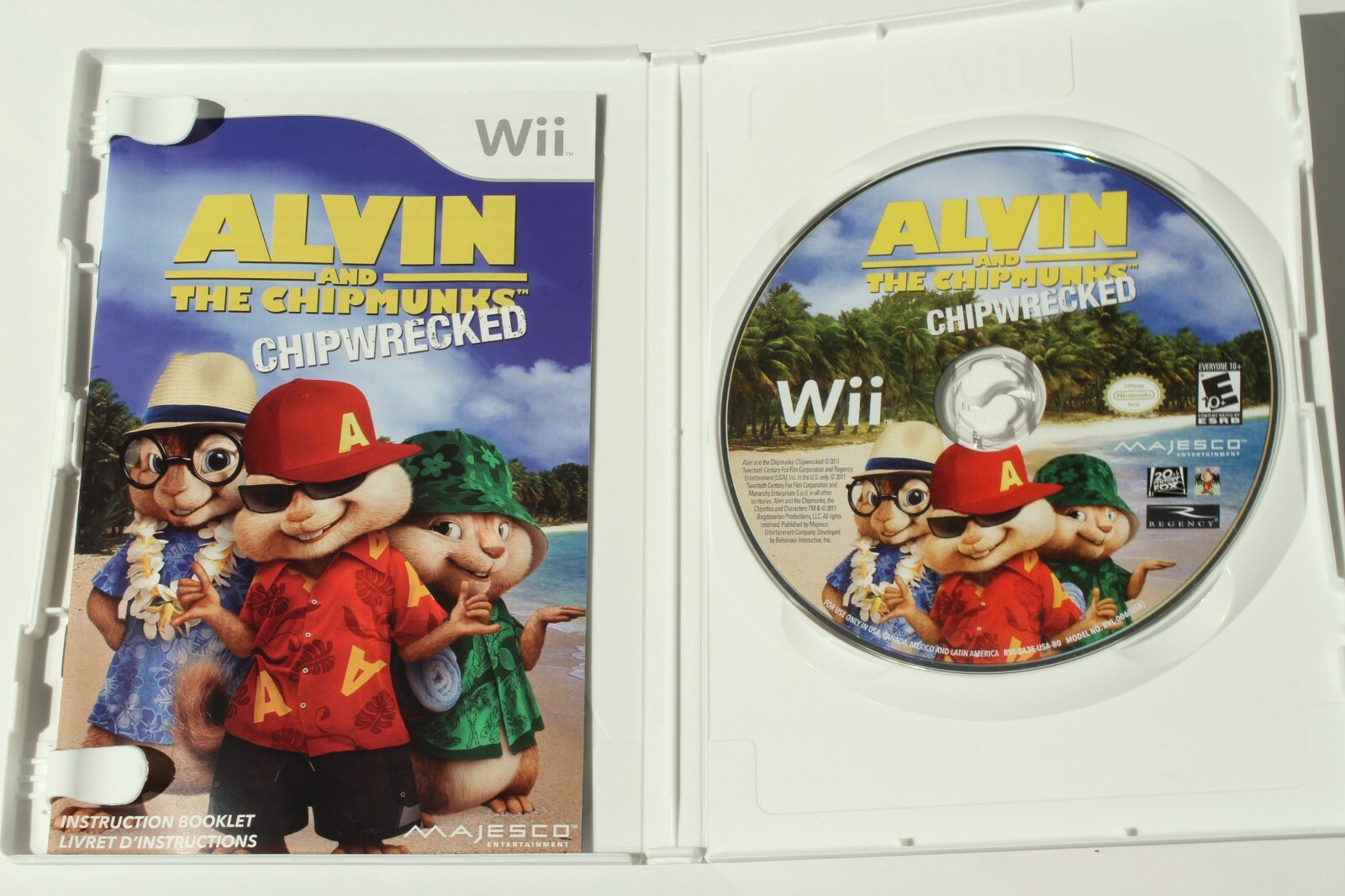 Alvin and the Chipmunks: Chipwrecked (Nintendo Wii) Complete with Manual Tested